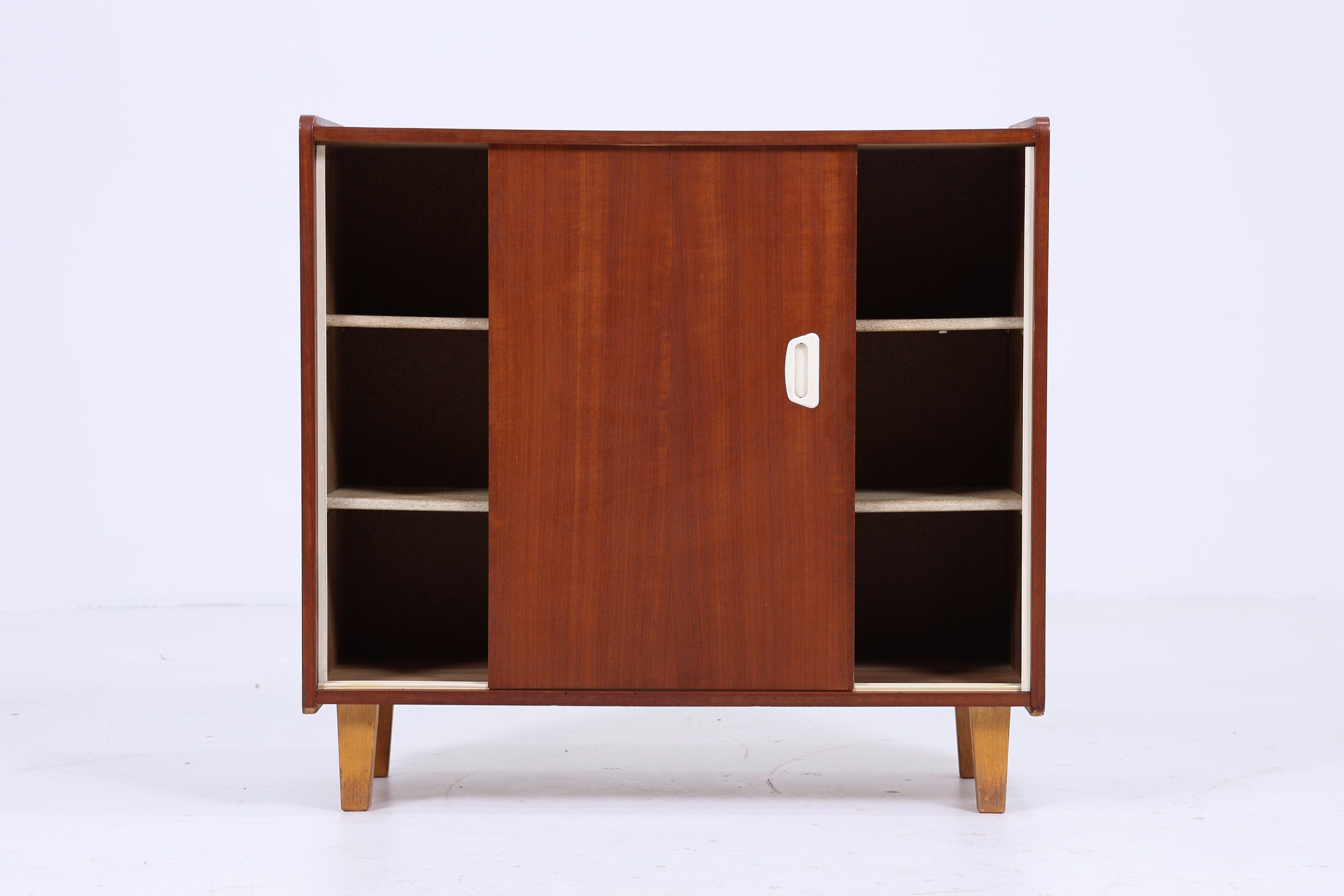 Retro Kommode 60er Jahre | Mid Century Flur Schiebetüren Schrank Vintage Retro Holz 60er