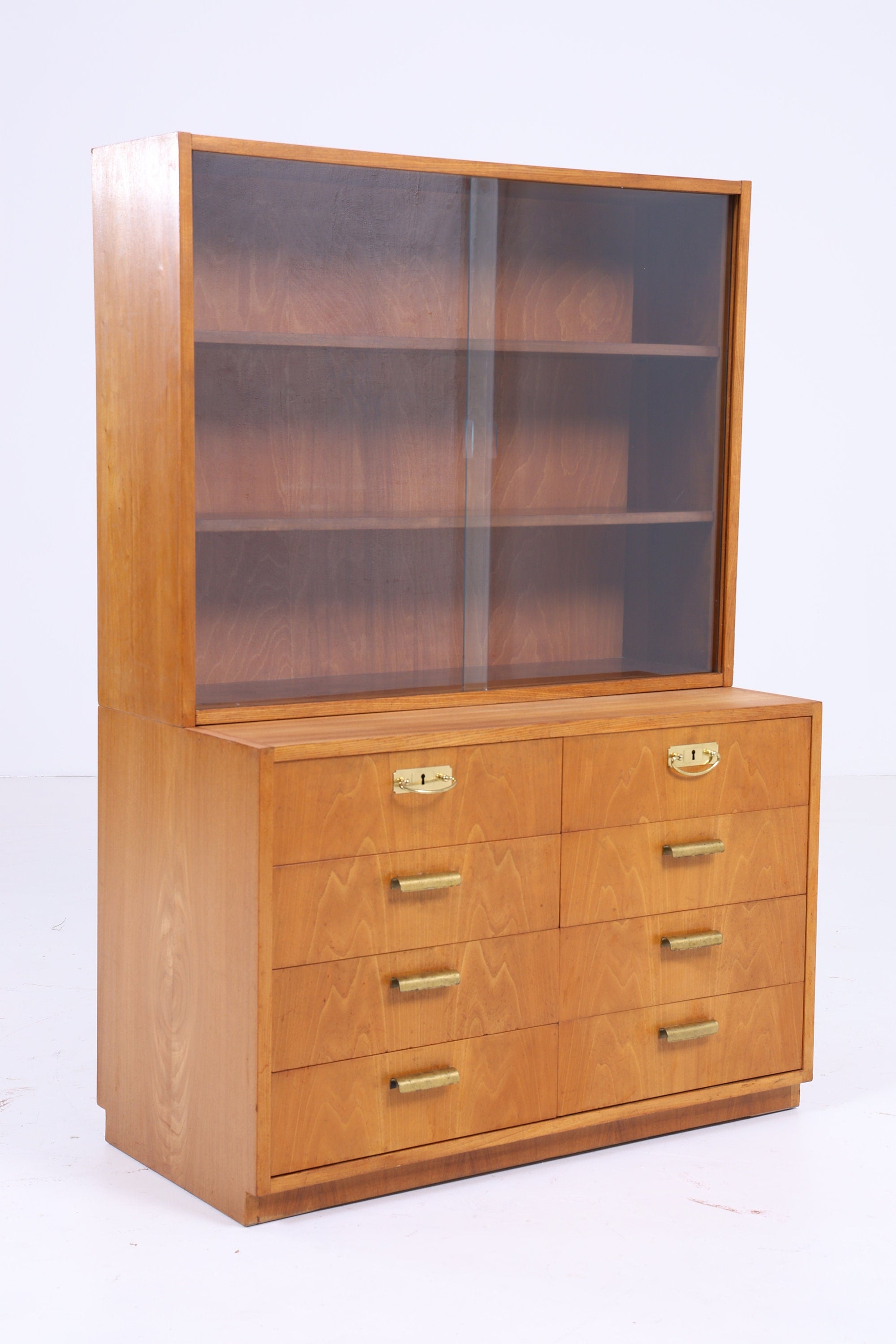 Hellerau 605 Vitrine 60er Jahre | Mid Century Bücherschrank 70605 Bruno Knoblauch Schubladen Schrank Deutsche Werkstätten Hellerau