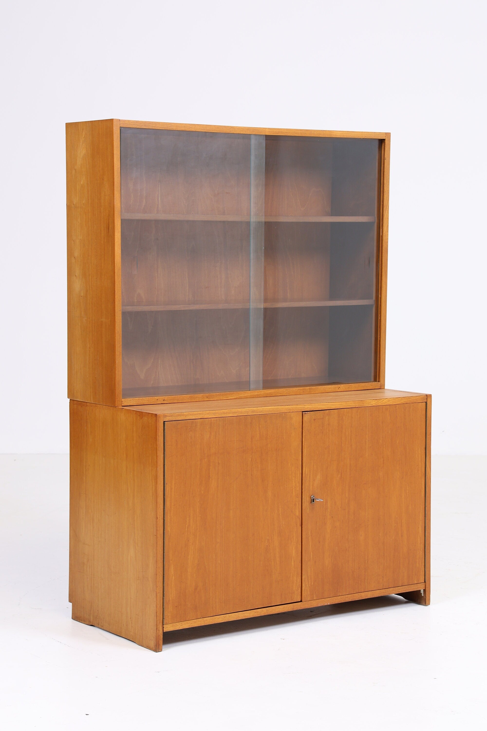 Hellerau 605 Vitrine 60er Jahre | Mid Century Bücherschrank 70605 Bruno Knoblauch Schubladen Schrank Deutsche Werkstätten Hellerau