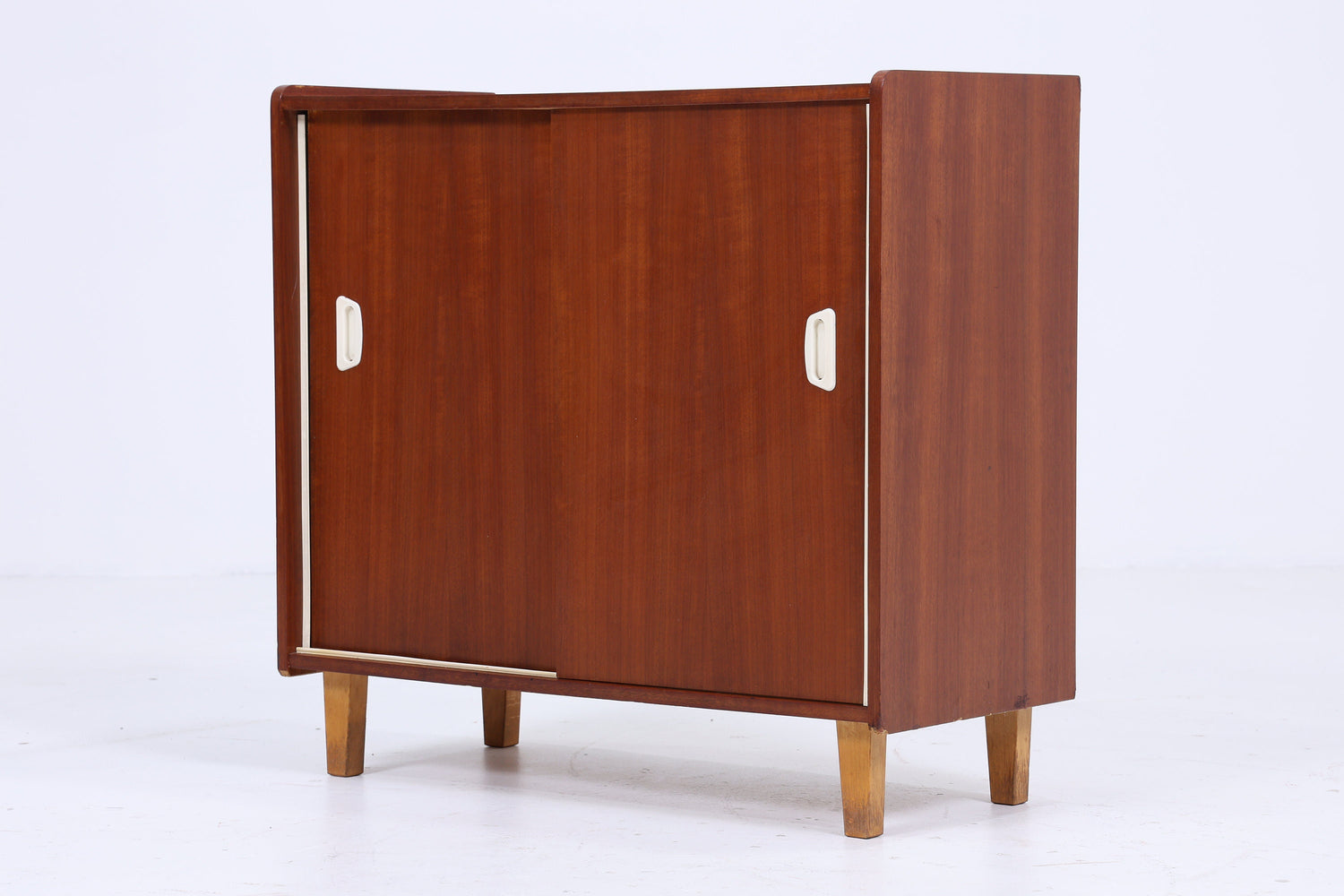 Retro Kommode 60er Jahre | Mid Century Flur Schiebetüren Schrank Vintage Retro Holz 60er