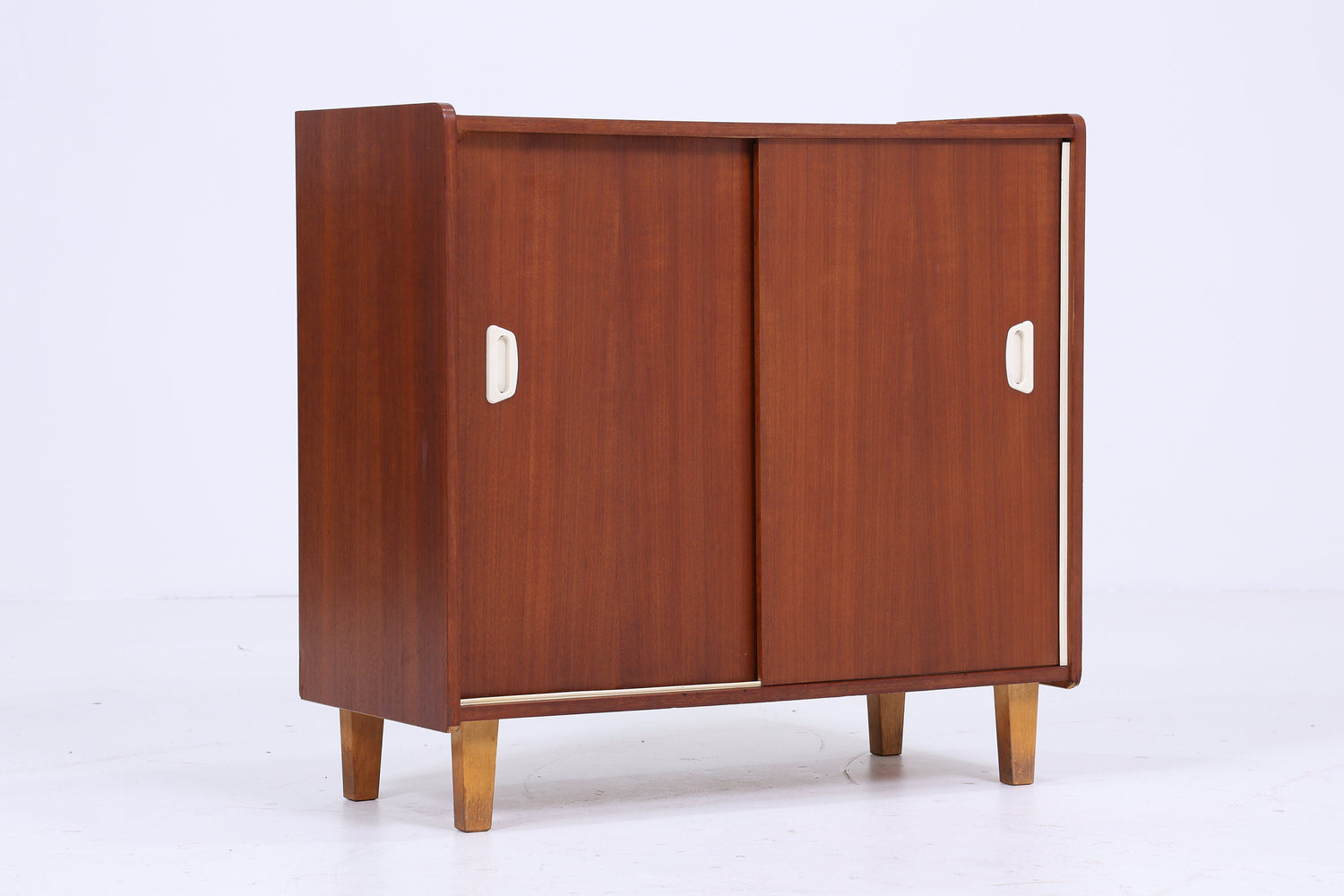 Retro Kommode 60er Jahre | Mid Century Flur Schiebetüren Schrank Vintage Retro Holz 60er