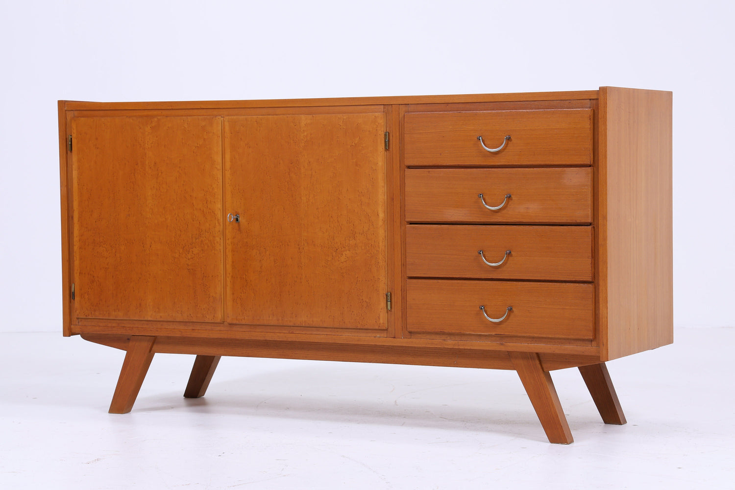 Vintage Sideboard 70er Jahre | Mid Century TV Board | Retro Anrichte mit Schubladen | Holz Schrank Aufbewahrung