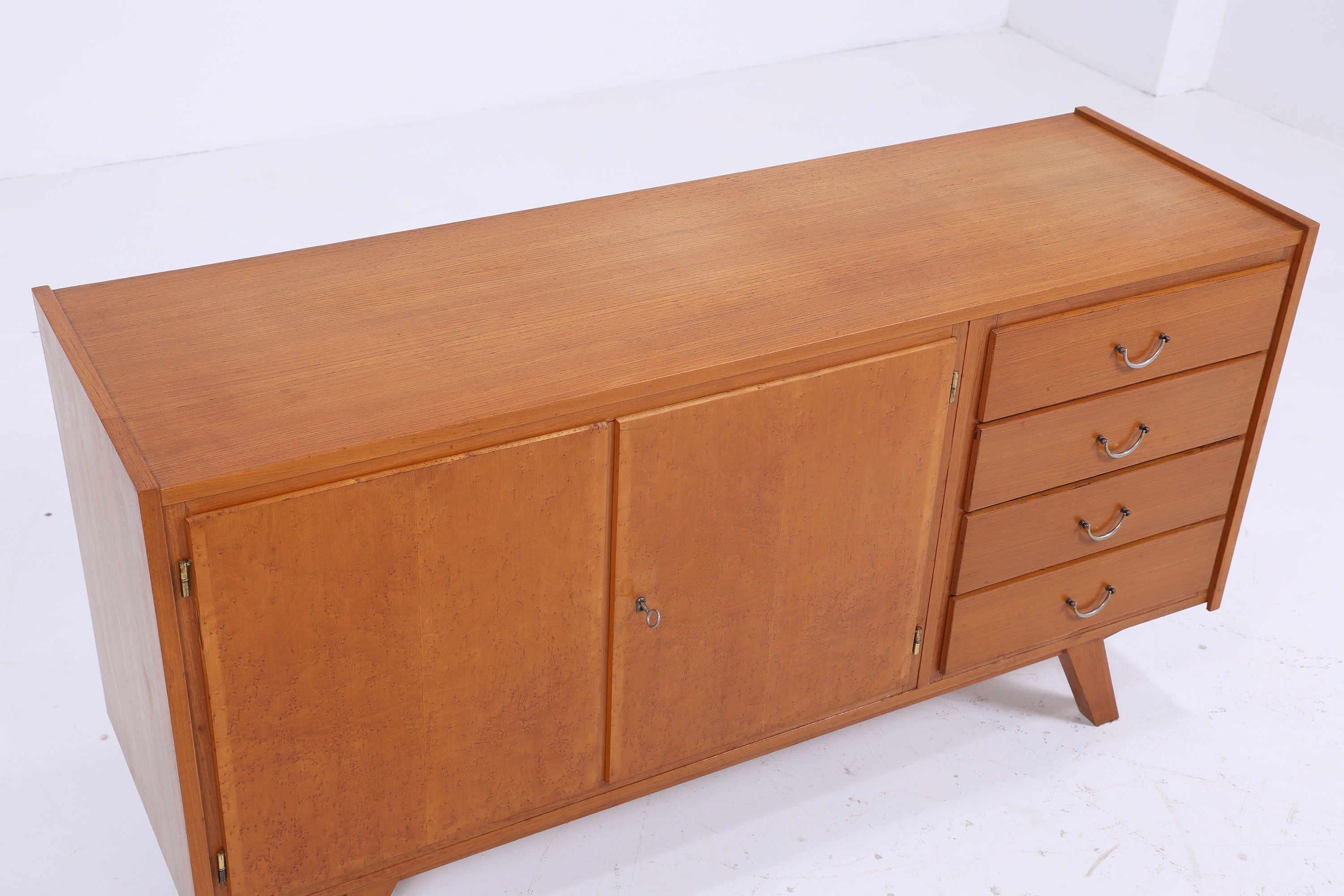 Vintage Sideboard 70er Jahre | Mid Century TV Board | Retro Anrichte mit Schubladen | Holz Schrank Aufbewahrung