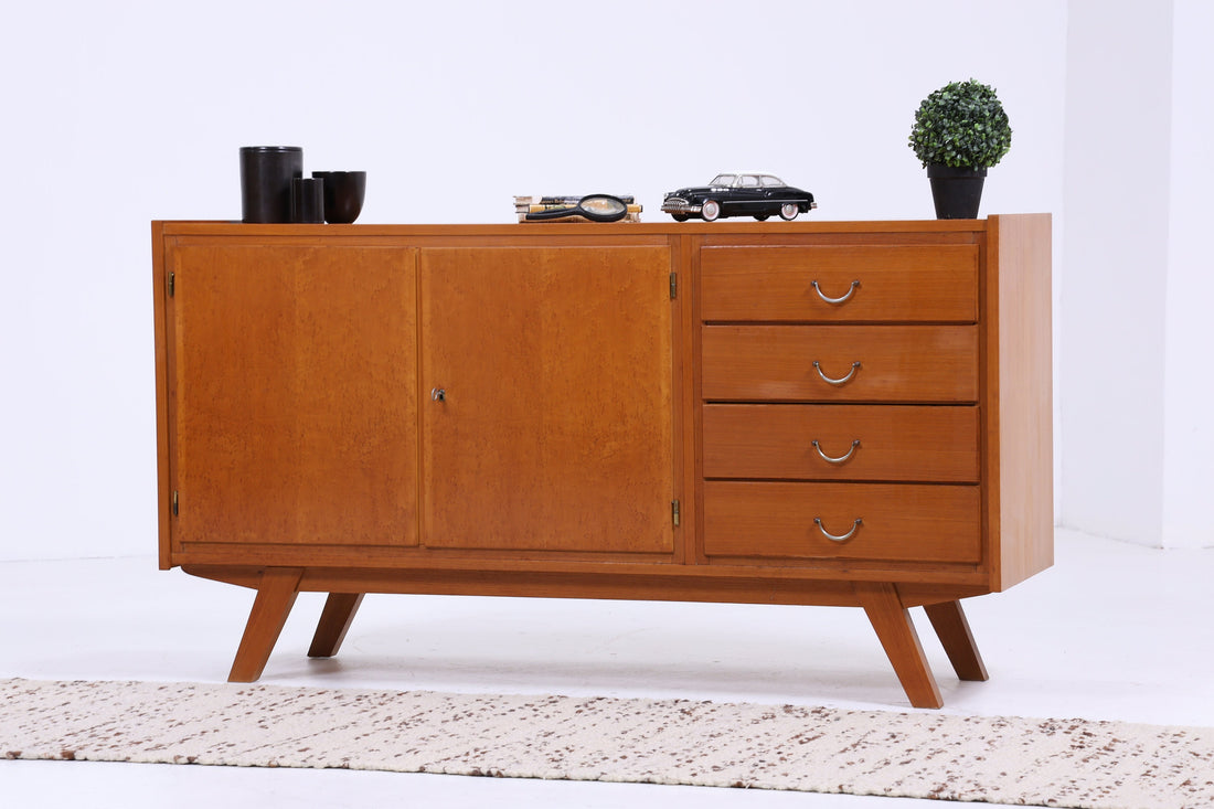 Vintage Sideboard 70er Jahre | Mid Century TV Board | Retro Anrichte mit Schubladen | Holz Schrank Aufbewahrung