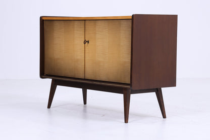 Zeitlose Hochglanz Kommode 60er Jahre | Mid Century Schrank Vintage Aufbewahrung Retro 70er Holz 2v2