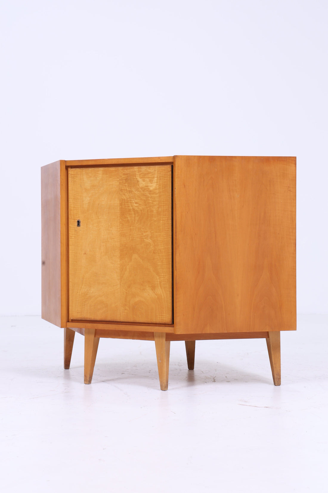 Vintage Eckkommode 60er Jahre | Mid Century Kommode Schrank Retro 70er Holz Aufbewahrung