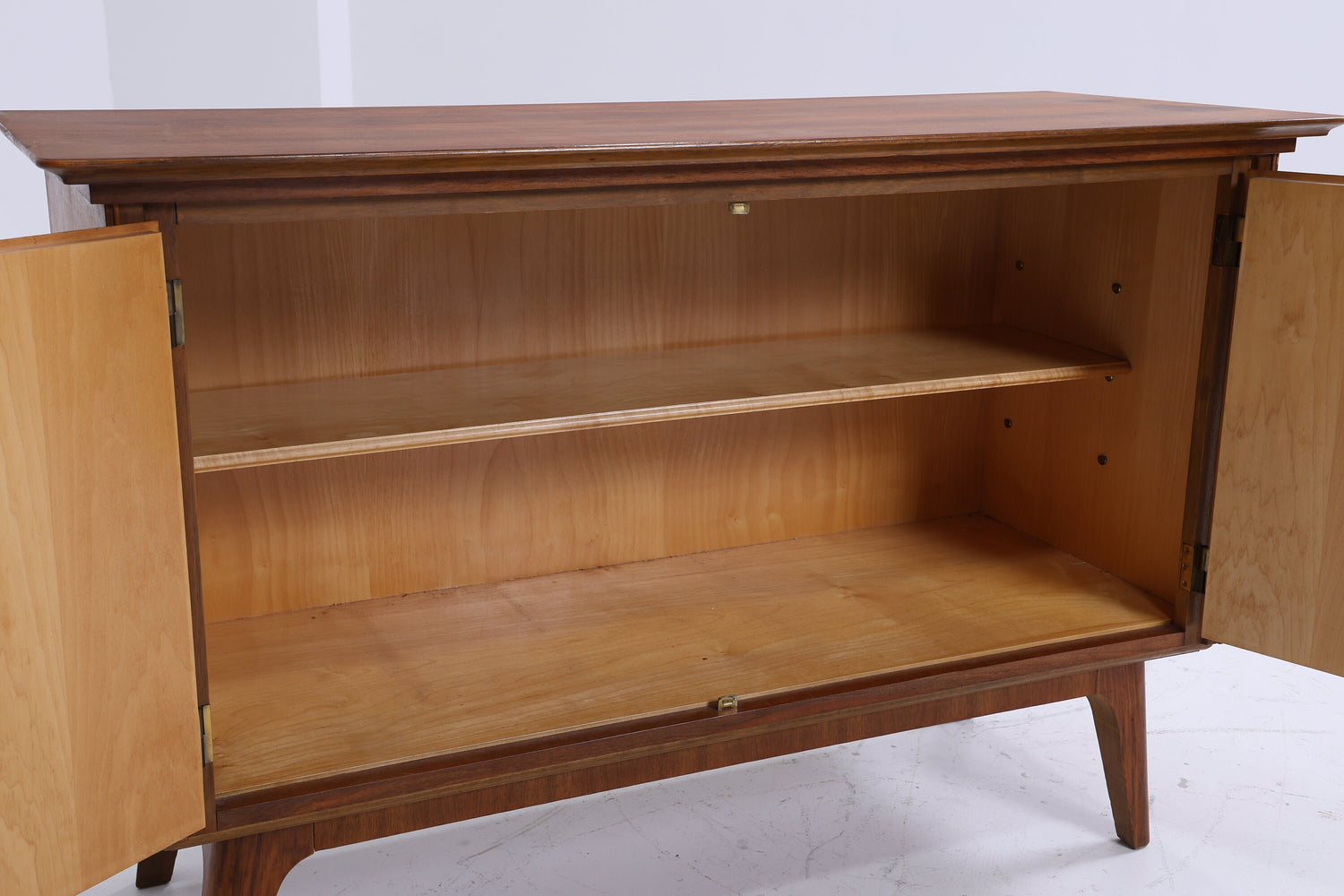 Intarsien Vintage Kommode 60er Jahre | Mid Century Schrank Retro 70er Dunkel Braun