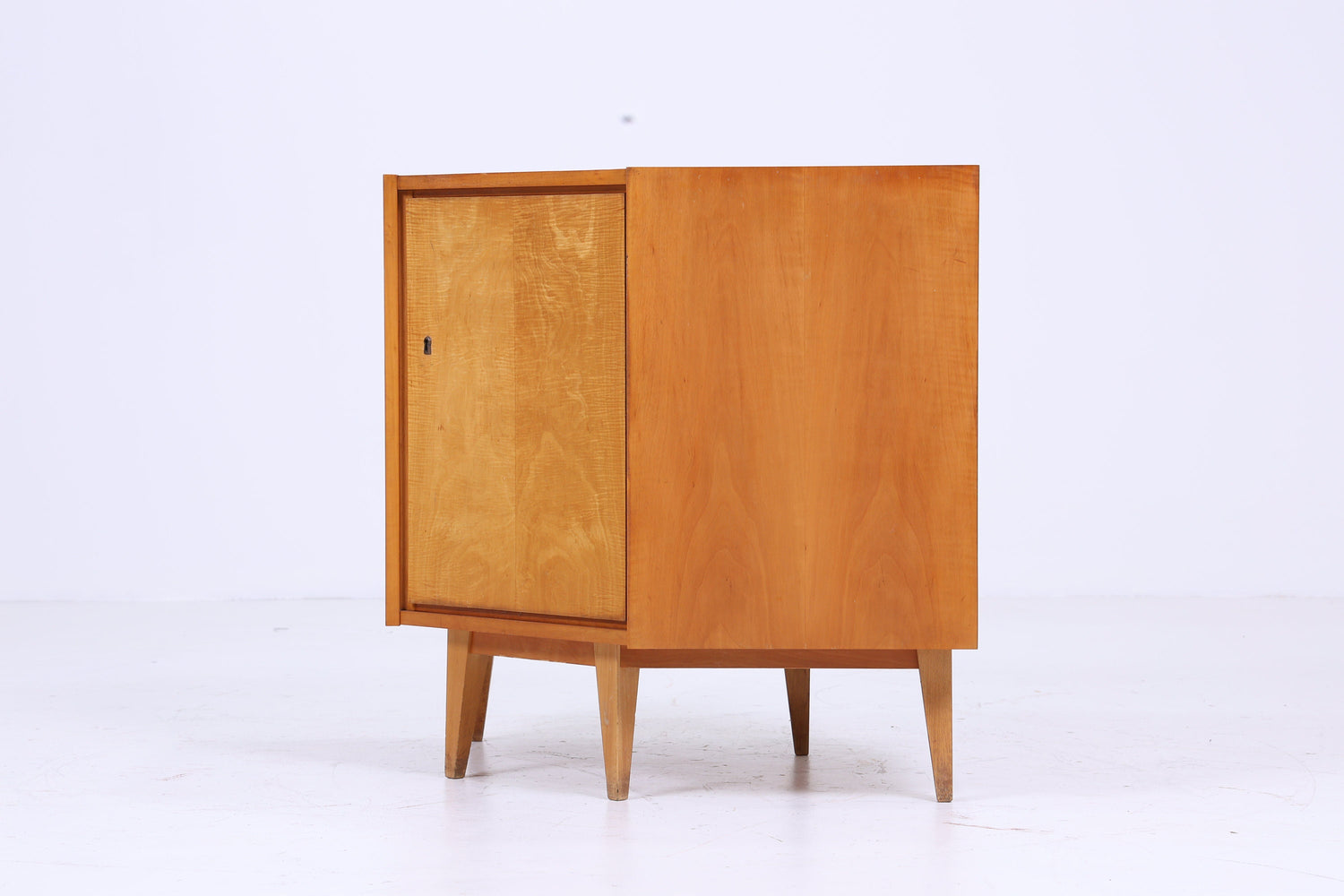 Vintage Eckkommode 60er Jahre | Mid Century Kommode Schrank Retro 70er Holz Aufbewahrung