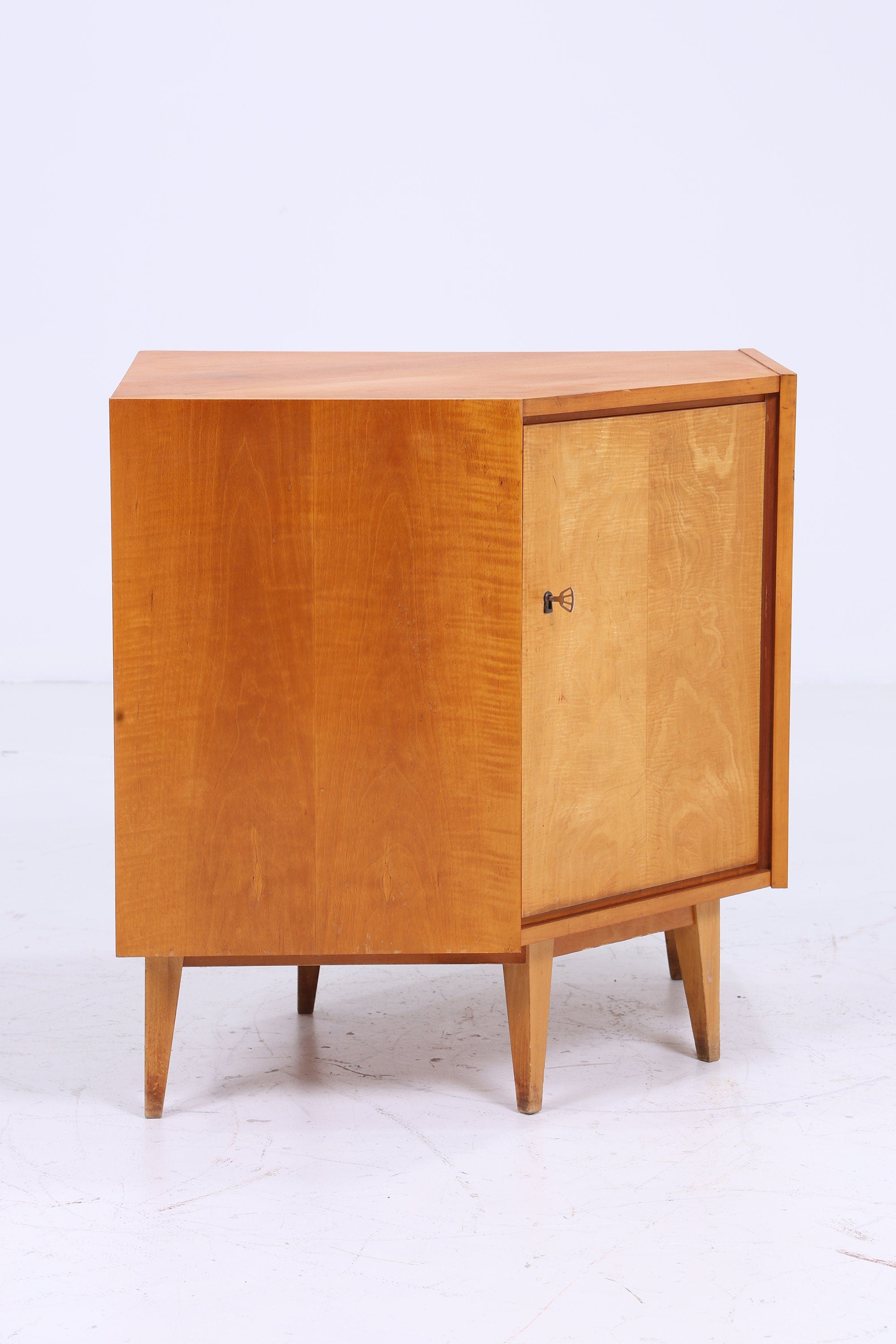 Vintage Eckkommode 60er Jahre | Mid Century Kommode Schrank Retro 70er Holz Aufbewahrung