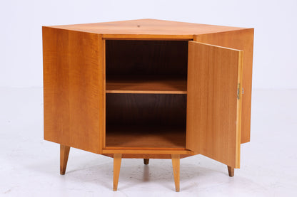 Vintage Eckkommode 60er Jahre | Mid Century Kommode Schrank Retro 70er Holz Aufbewahrung