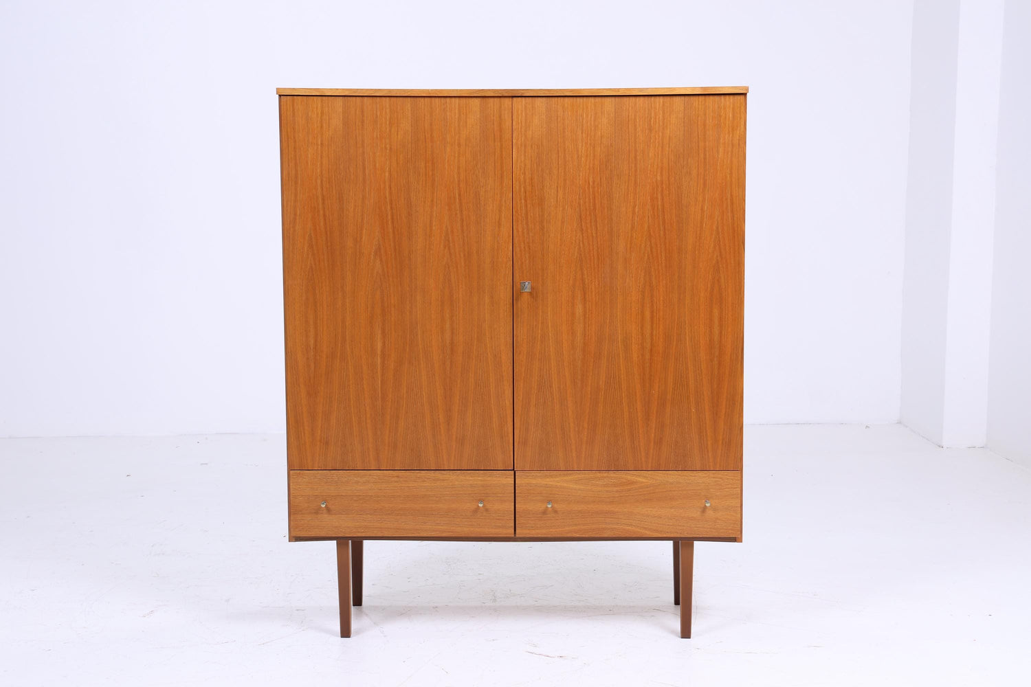 Zeitloser Vintage Schrank 60er Jahre | Mid Century Wäscheschrank Schubladen Fächerschrank Holz Retro Aufbewahrung