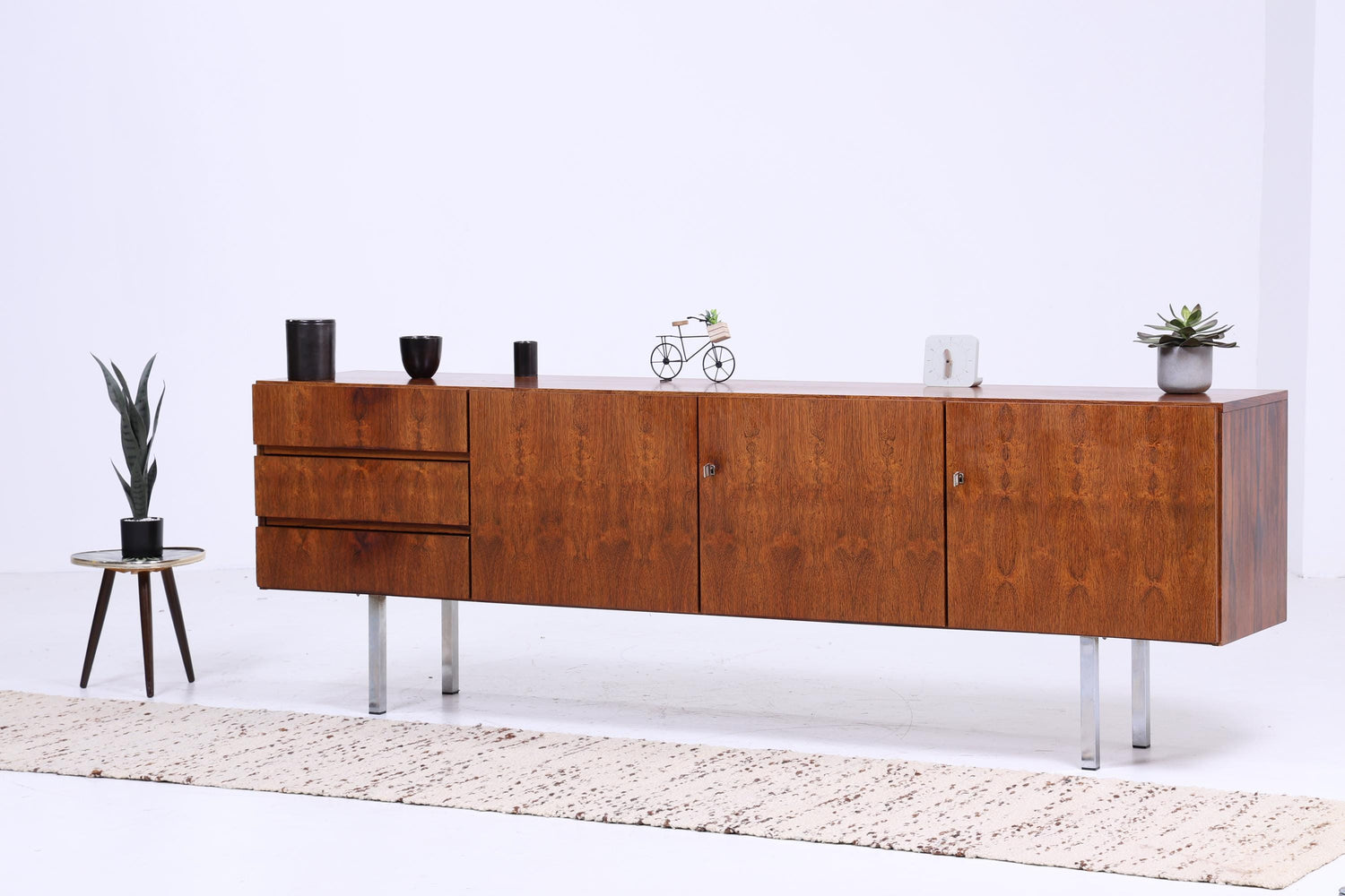 Palisander Sideboard 60er Jahre | Mid Century Vintage Schubladen Schrank Retro Holz Aufbewahrung