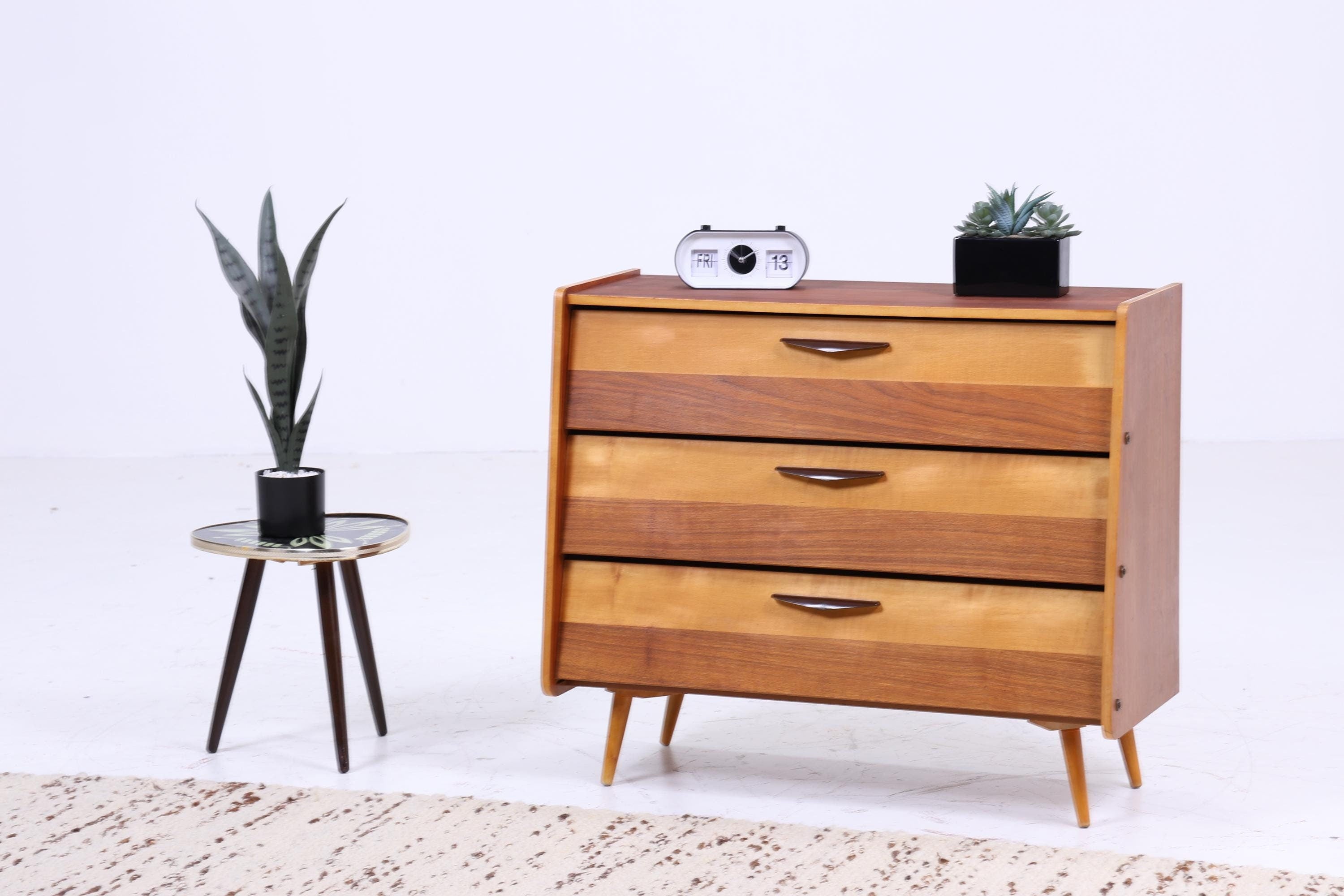 Vintage Schuhkommode aus den 60er Jahren | Mid Century Schrank Kommode Retro Schuhschrank Flur Holz Aufbewahrung