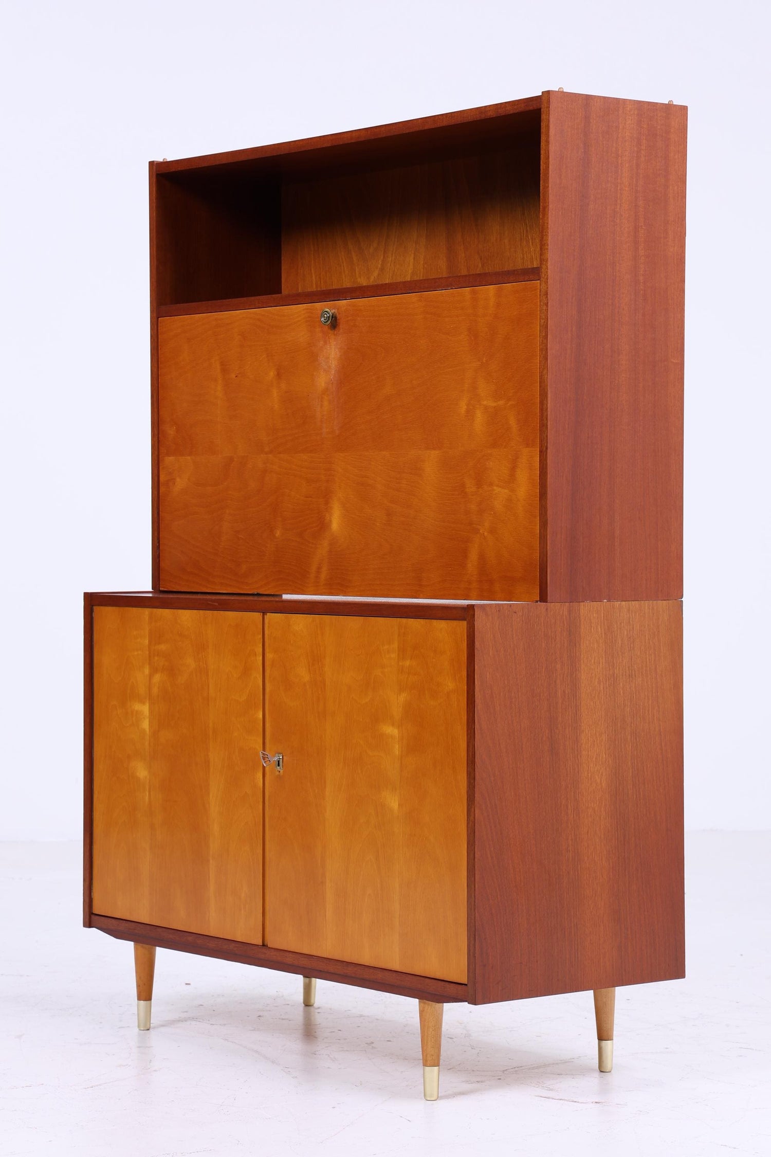 Vintage Sekretär 60er Jahre | Mid Century Schrank Holz Aufbewahrung