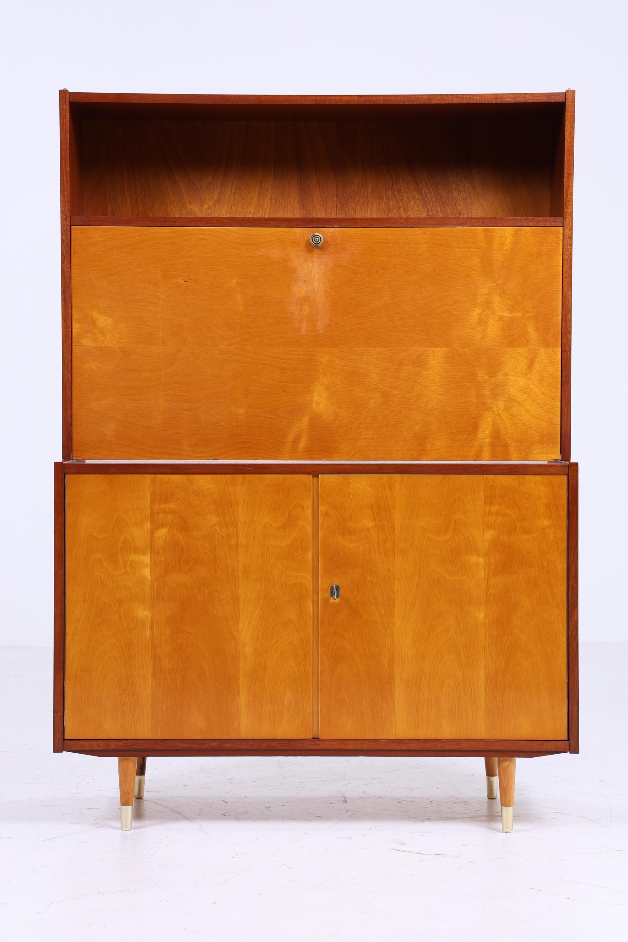 Vintage Sekretär 60er Jahre | Mid Century Schrank Holz Aufbewahrung