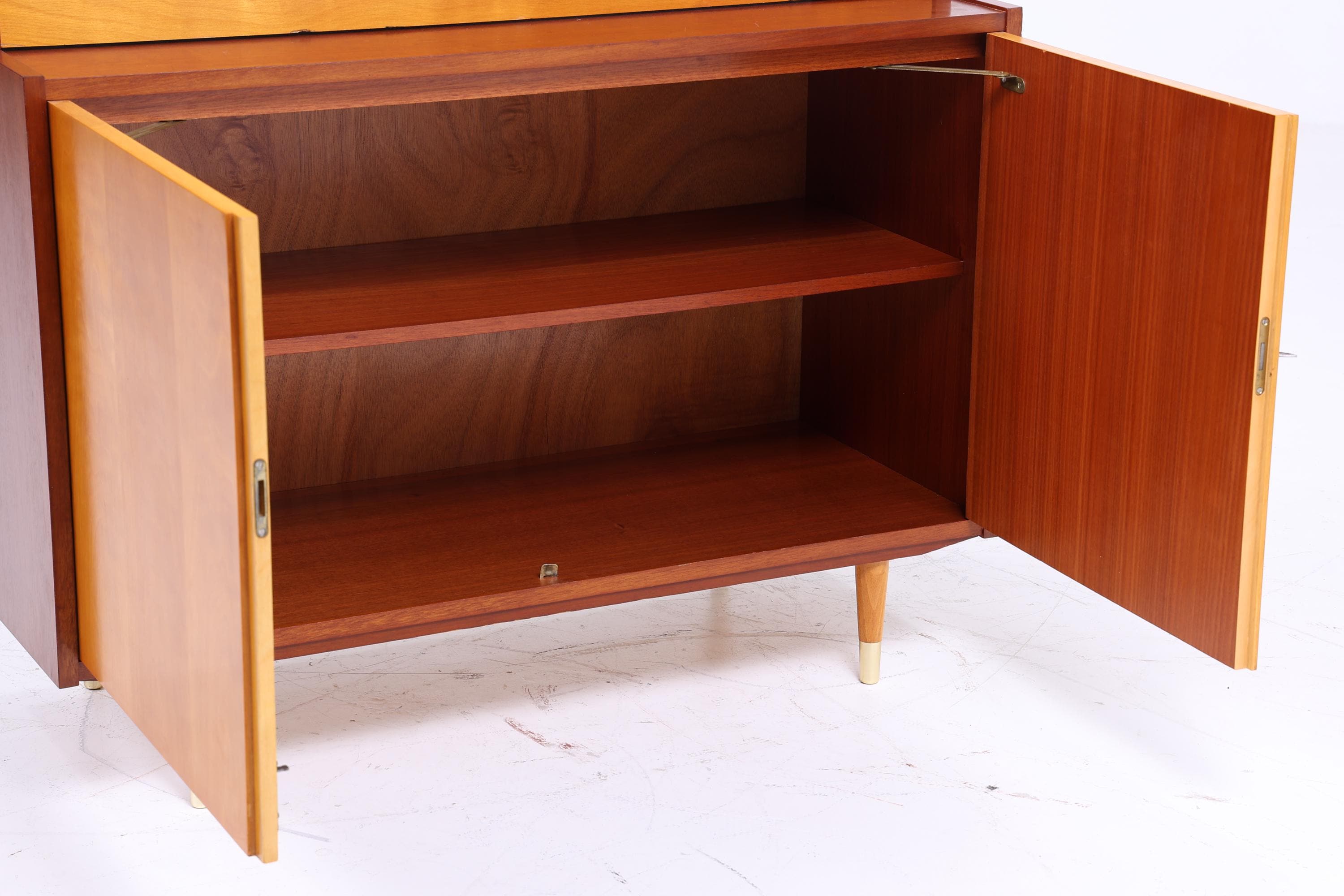 Vintage Sekretär 60er Jahre | Mid Century Schrank Holz Aufbewahrung