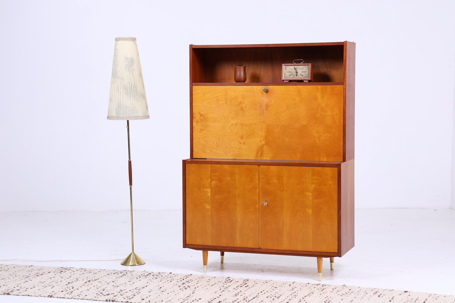 Vintage Sekretär 60er Jahre | Mid Century Schrank Holz Aufbewahrung