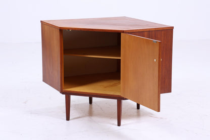 Vintage Eckkommode 60er Jahre | Mid Century Kommode Schrank Retro 70er Holz Aufbewahrung