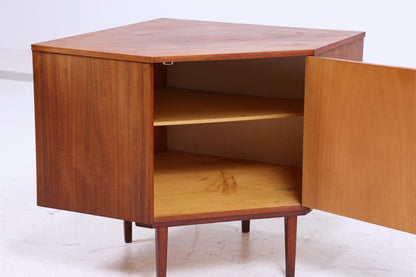 Vintage Eckkommode 60er Jahre | Mid Century Kommode Schrank Retro 70er Holz Aufbewahrung