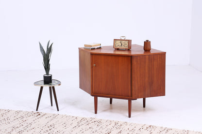 Vintage Eckkommode 60er Jahre | Mid Century Kommode Schrank Retro 70er Holz Aufbewahrung