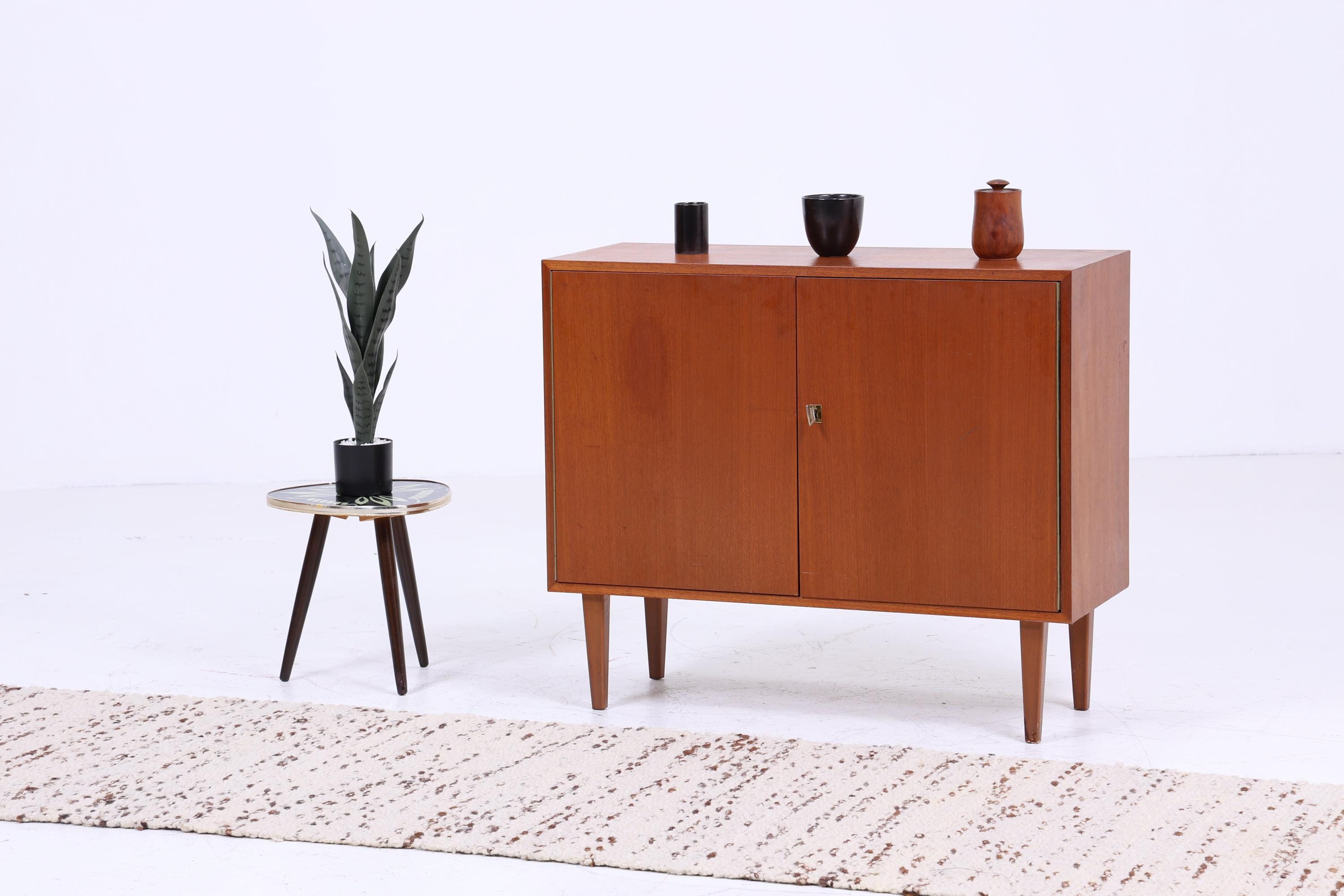 Vintage Kommode 60er | Mid Century Schrank Vintage Flur Aufbewahrung Retro Holz