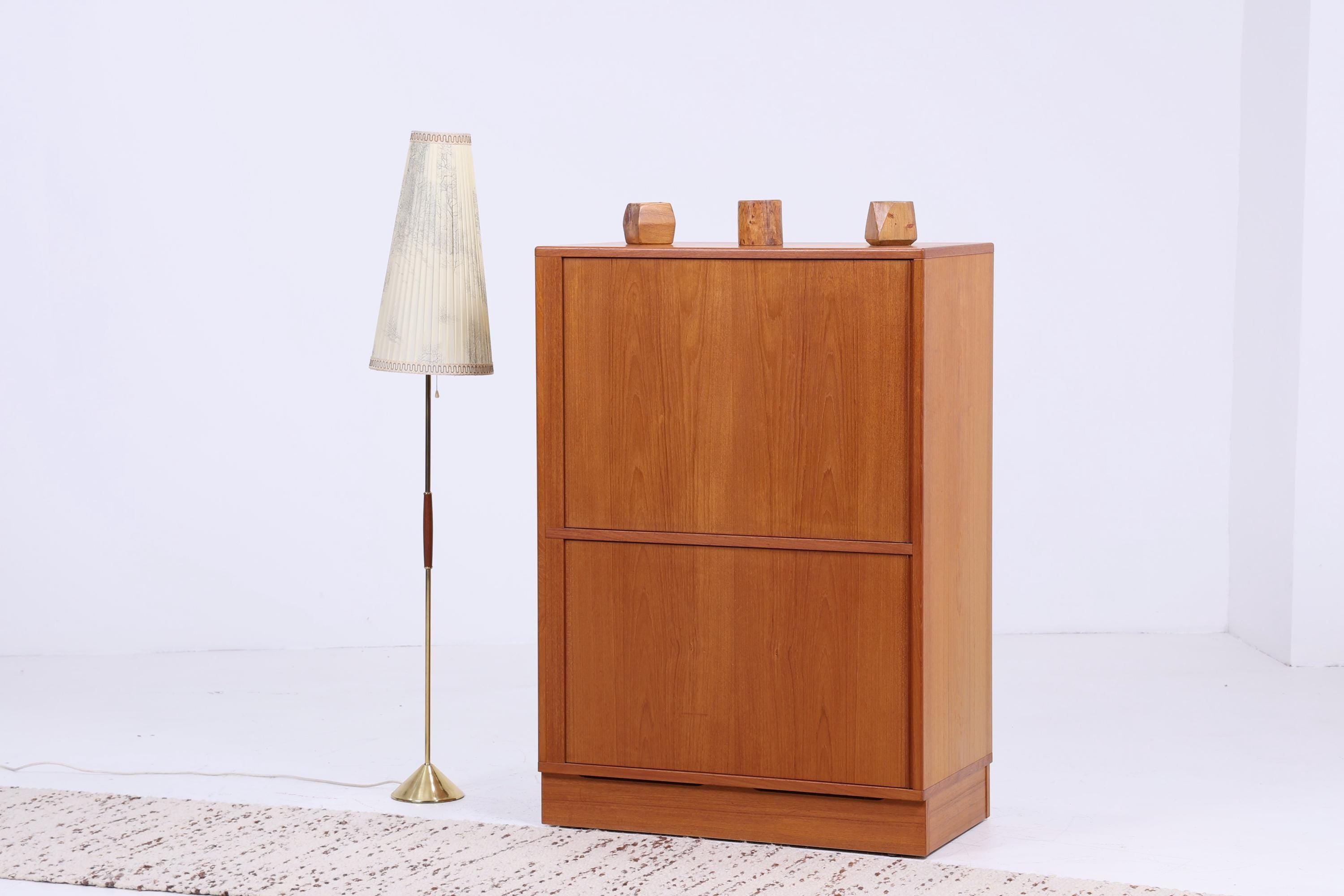 Vintage Büroschrank 60er | Mid Century Fächerschrank Retro Teak