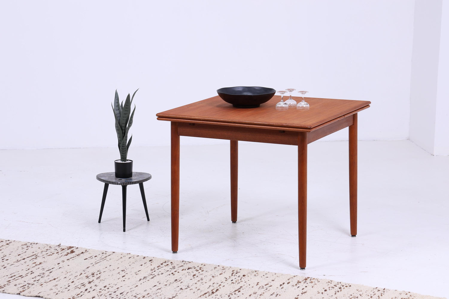 Vintage Teak Küchentisch | Mid Century Esstisch Ausziehbarer Tisch 60er