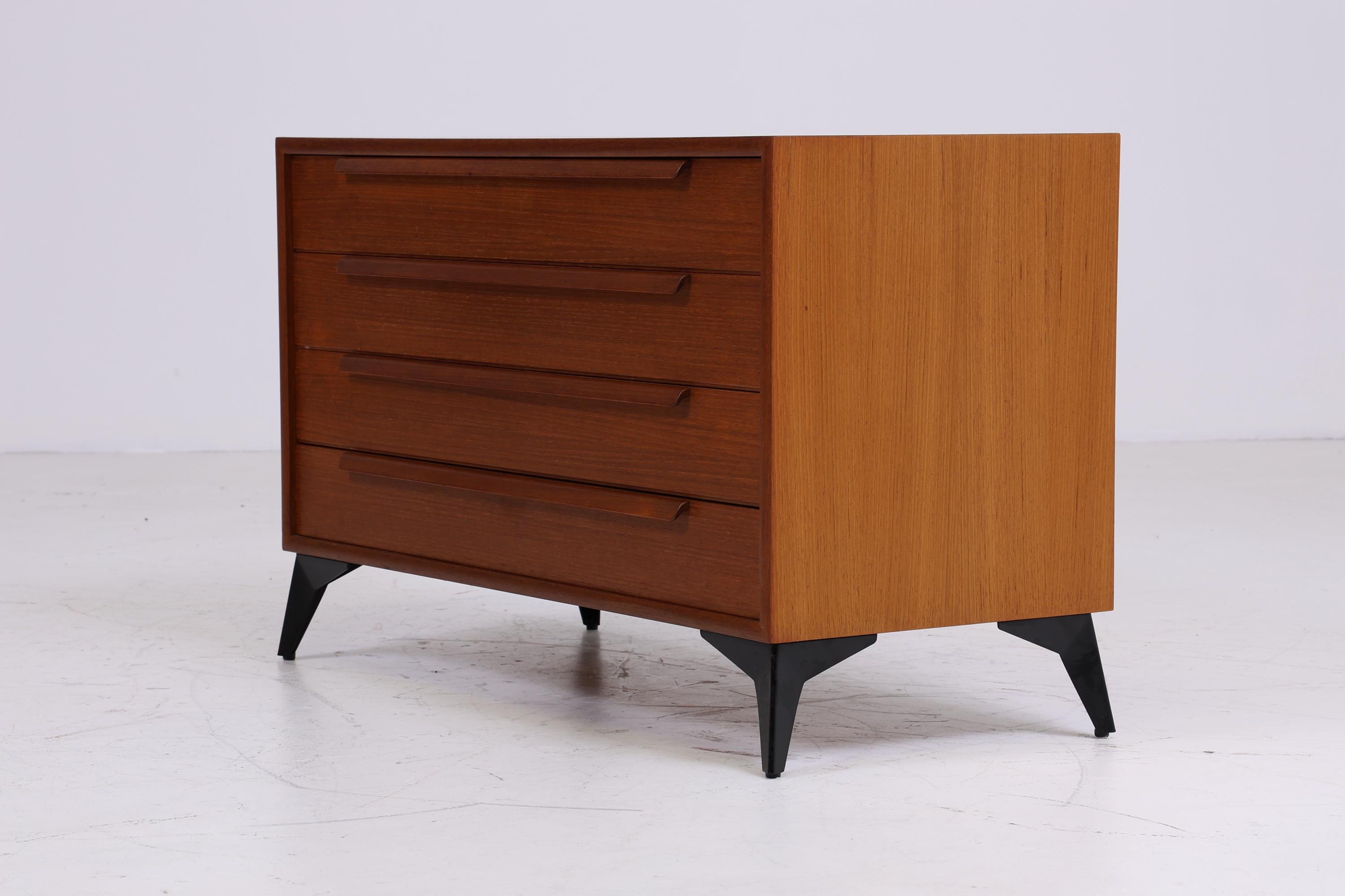 Vintage Teak Schubladen Kommode 60er | Mid Century WK Schrank | Vintage Flur Aufbewahrung Retro Holz