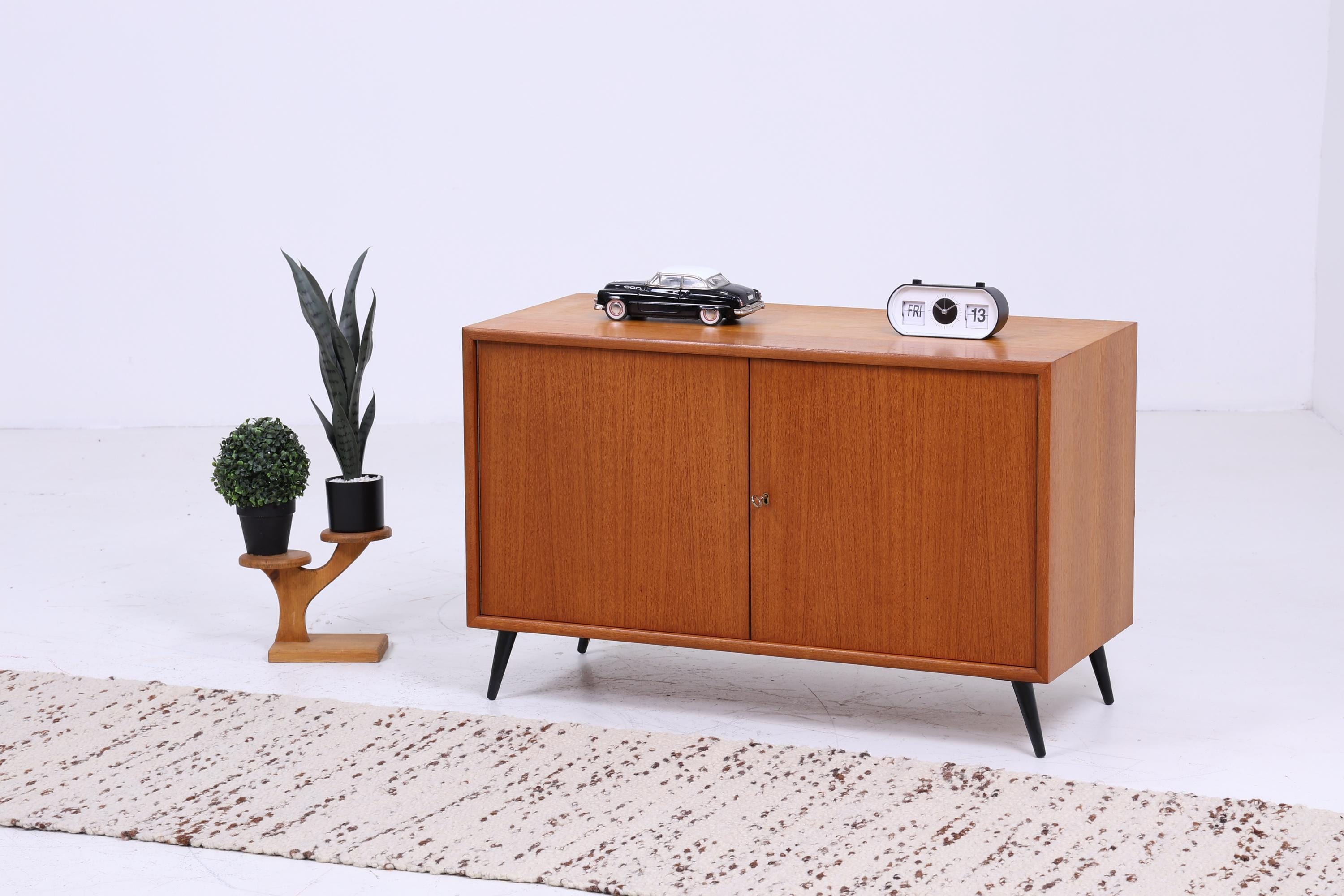 Vintage WK Teak Kommode | Mid Century Schrank  | Vintage Kommode Retro Schuhschrank Flur Holz