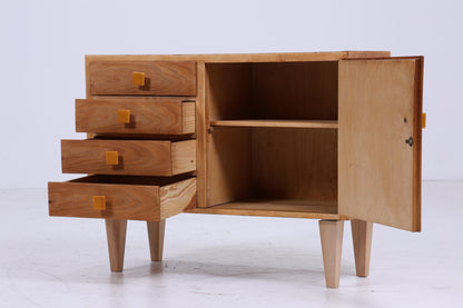 Mid Century Holz Kommode | Vintage Schubladen Schrank | 60er Jahre Aufbewahrung