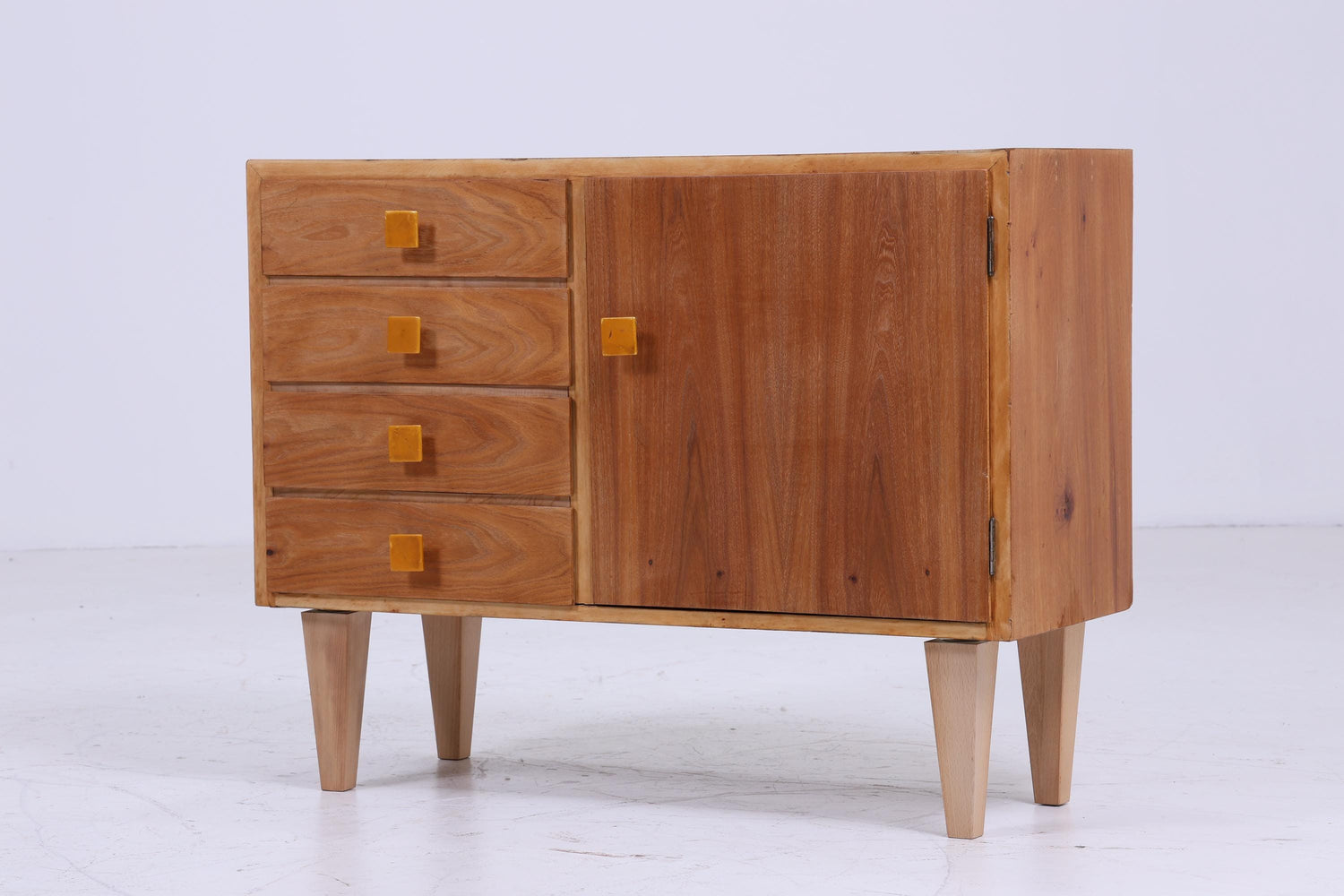 Mid Century Holz Kommode | Vintage Schubladen Schrank | 60er Jahre Aufbewahrung