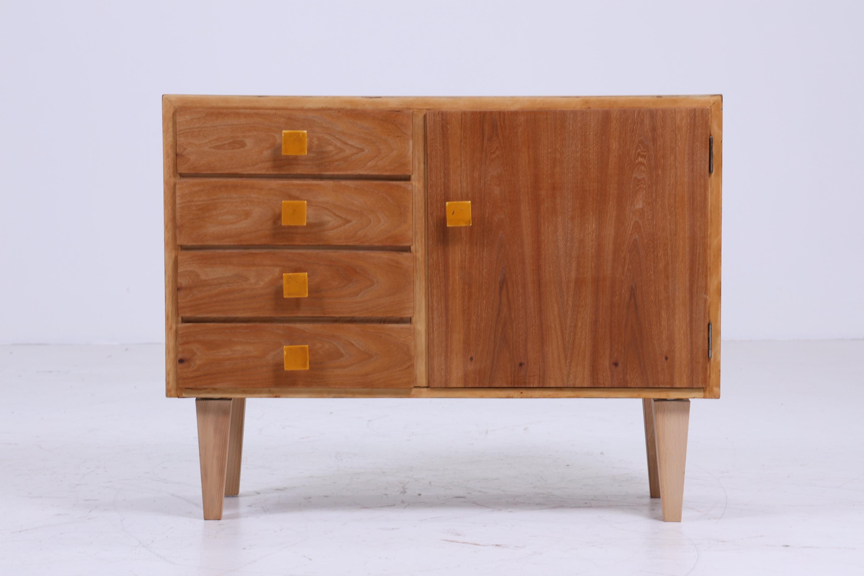 Mid Century Holz Kommode | Vintage Schubladen Schrank | 60er Jahre Aufbewahrung