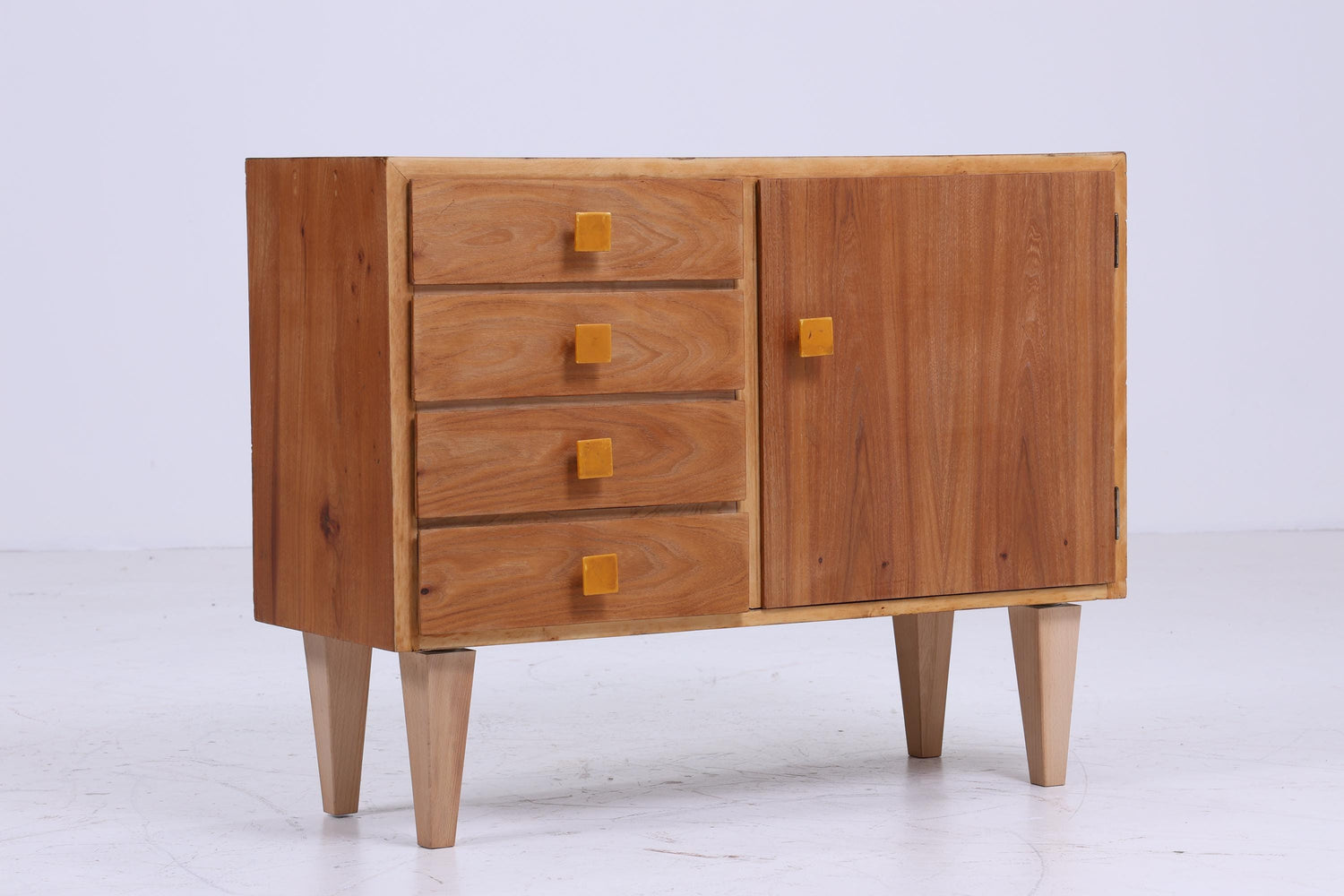 Mid Century Holz Kommode | Vintage Schubladen Schrank | 60er Jahre Aufbewahrung