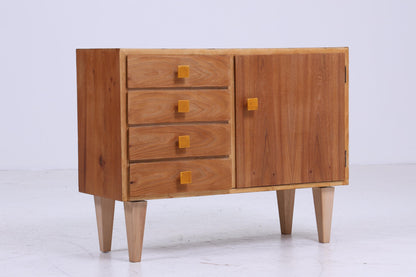 Mid Century Holz Kommode | Vintage Schubladen Schrank | 60er Jahre Aufbewahrung