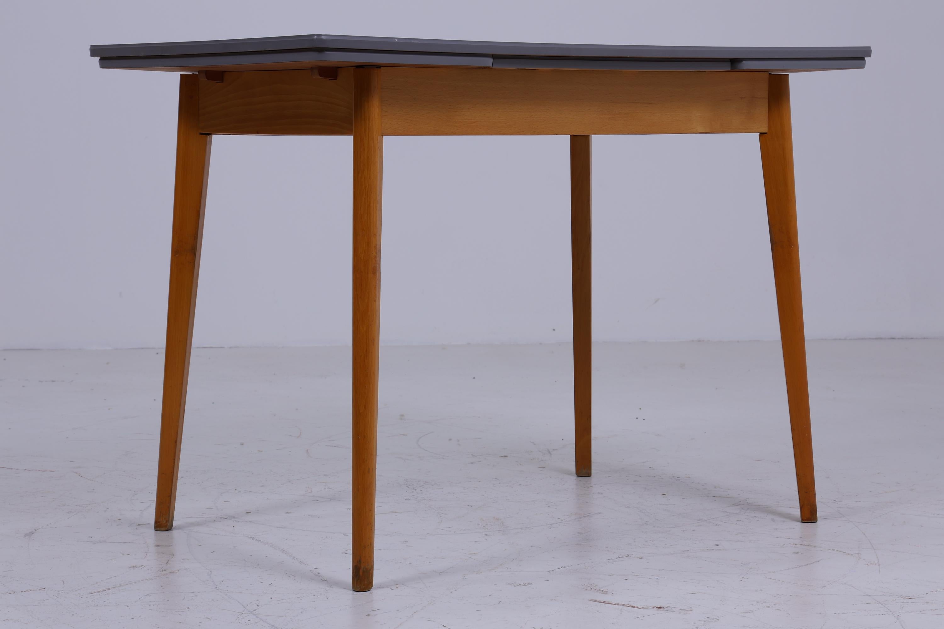 Klassischer Vintage Küchentisch 60er Jahre | Mid Century Esstisch Tisch Retro Holz Resopal Schublade