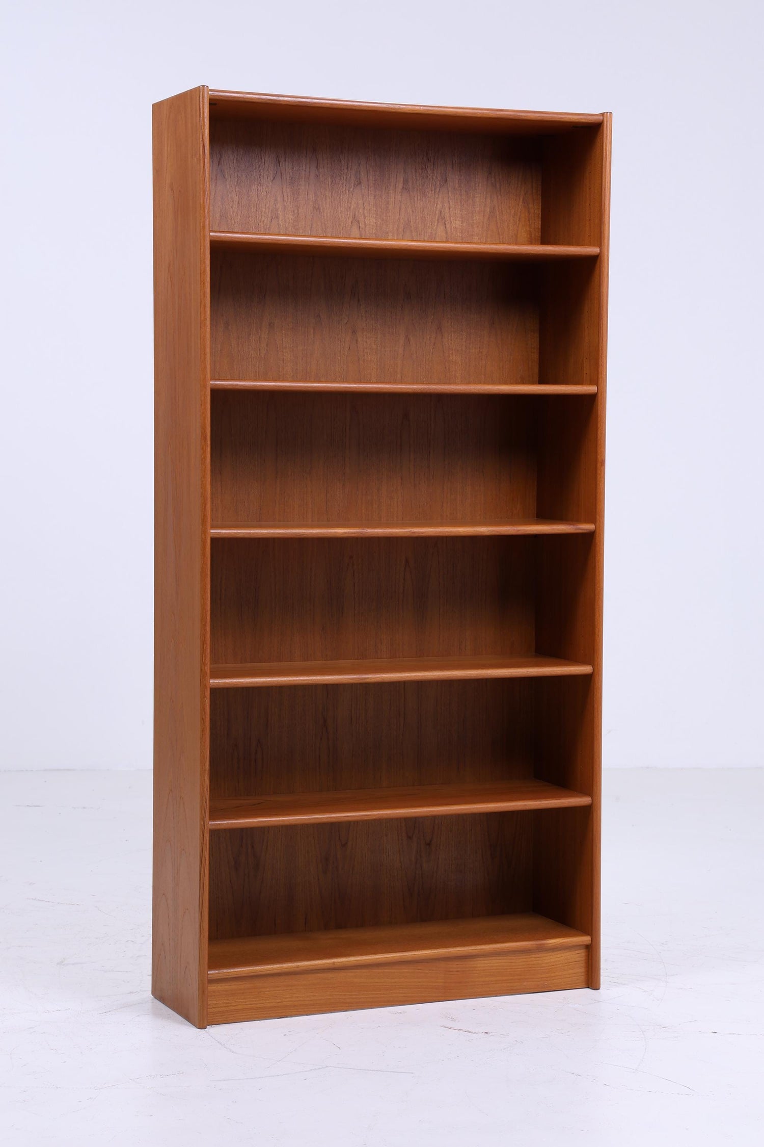 Teak Holz Bücherregal 60er Jahre | Vintage Regal Schmal | Mid Century Retro Aufbewahrung 1/2