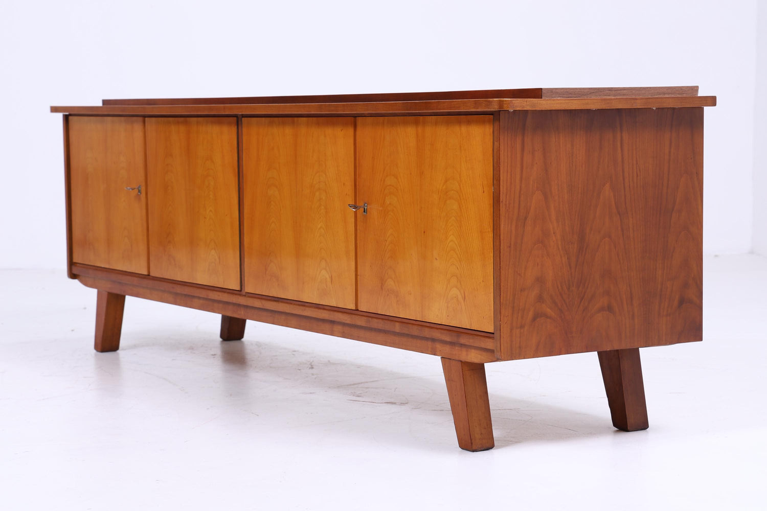 Vintage Sideboard 60er Jahre | Mid Century Vintage Lowboard Schrank Aufbewahrung Retro Holz