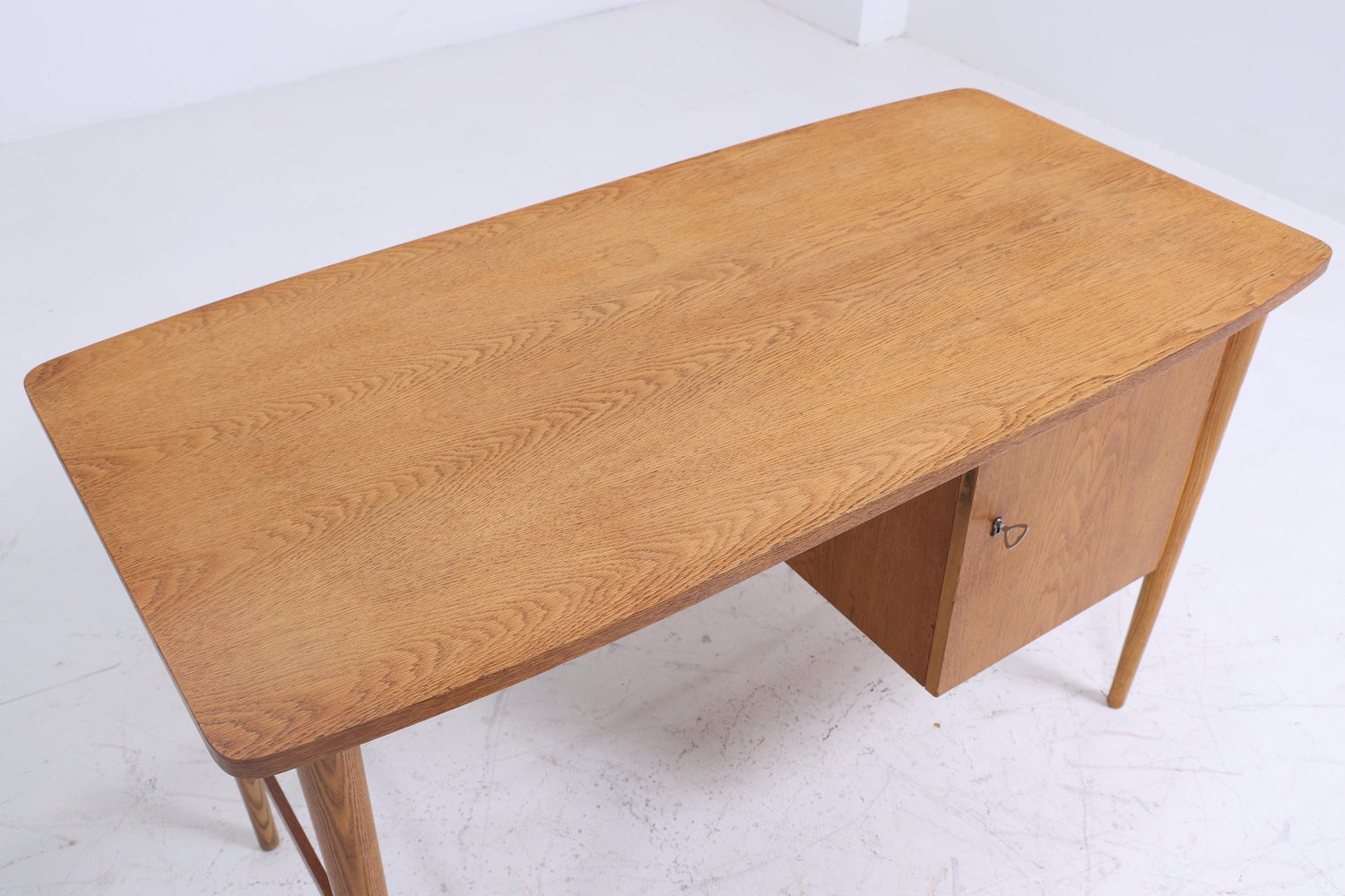 Wunderschöner Vintage Schreibtisch 60er Jahre | Mid Century Schultisch Arbeitstisch Bürotisch Schubladen Tisch Retro Holz