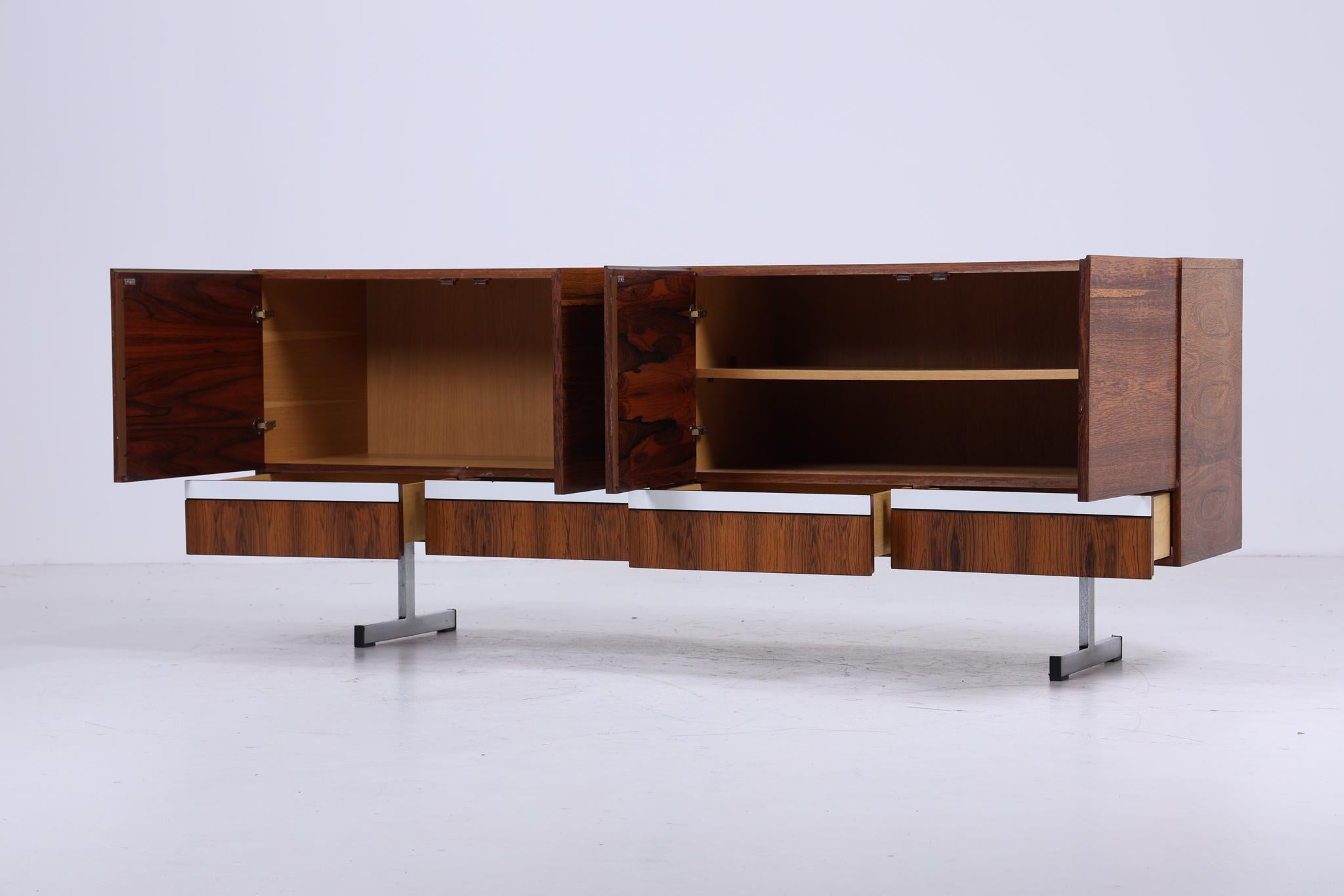 Vintage Sideboard 60er Jahre | Mid Century Schubladen Anrichte Palisander Holz Aufbewahrung