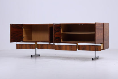 Vintage Sideboard 60er Jahre | Mid Century Schubladen Anrichte Palisander Holz Aufbewahrung