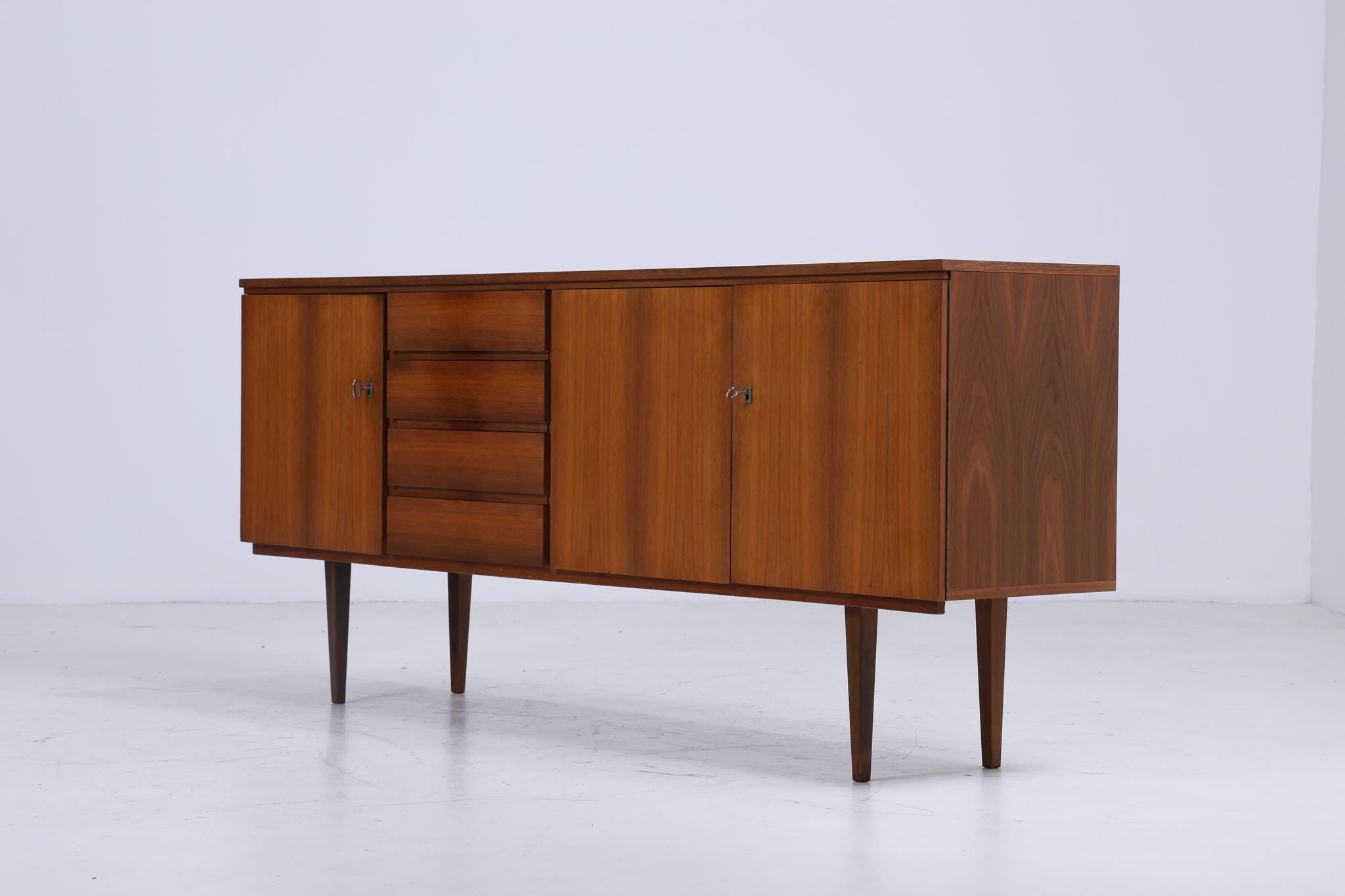 Vintage Sideboard 60er Jahre | Mid Century Schubladen Anrichte Holz Aufbewahrung