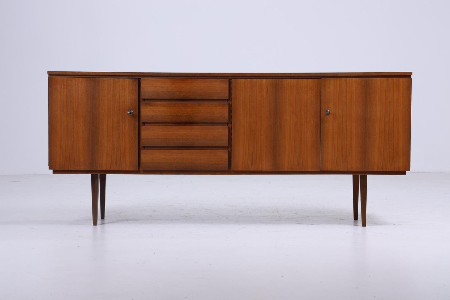 Vintage Sideboard 60er Jahre | Mid Century Schubladen Anrichte Holz Aufbewahrung