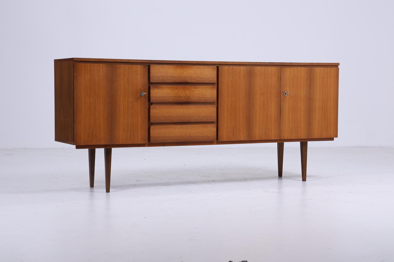 Vintage Sideboard 60er Jahre | Mid Century Schubladen Anrichte Holz Aufbewahrung