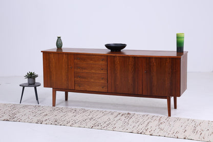 Dunkles Vintage Sideboard 60er Jahre | Mid Century TV Board Kommode Retro 70er Holz Aufbewahrung