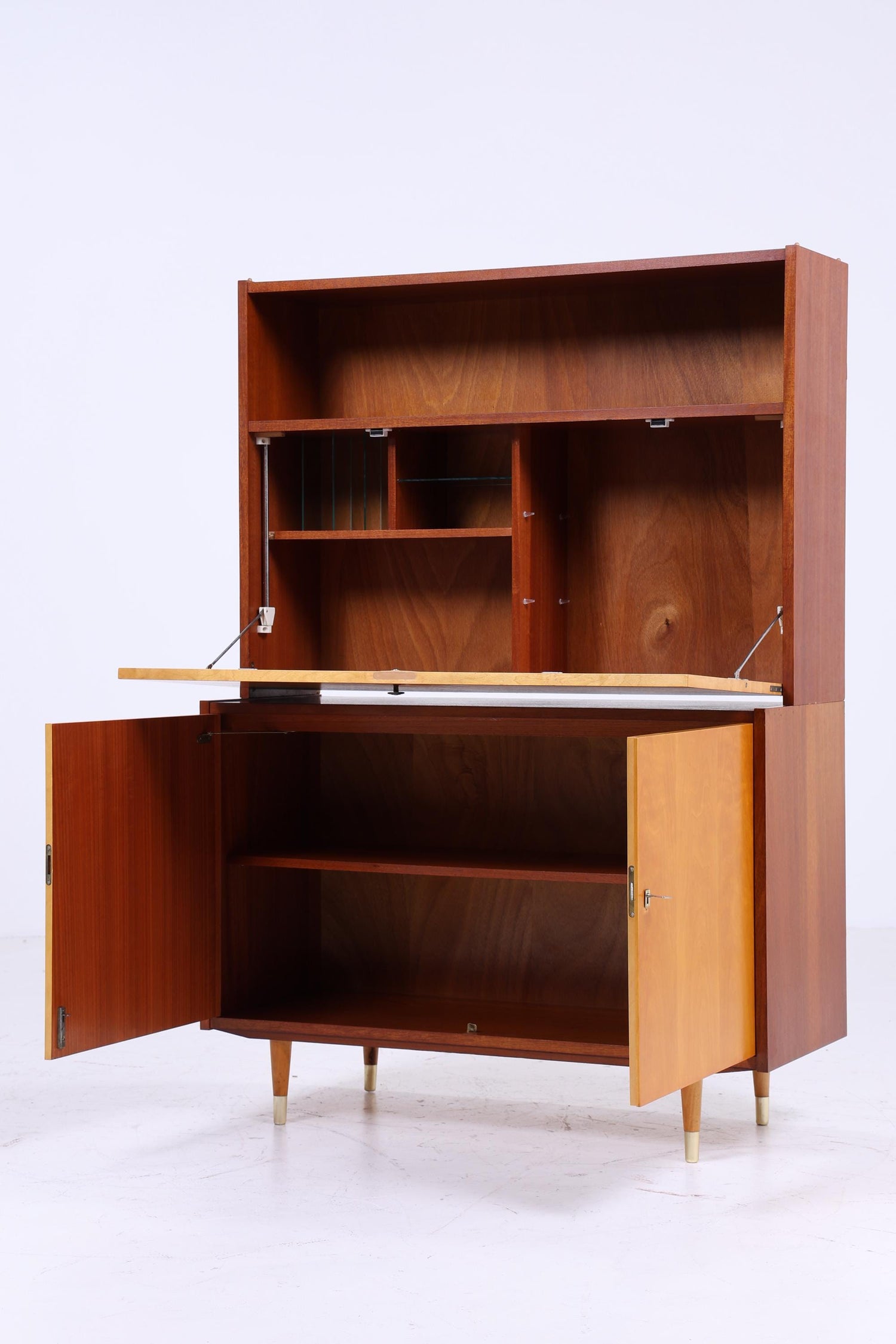 Vintage Sekretär 60er Jahre | Mid Century Schrank Holz Aufbewahrung