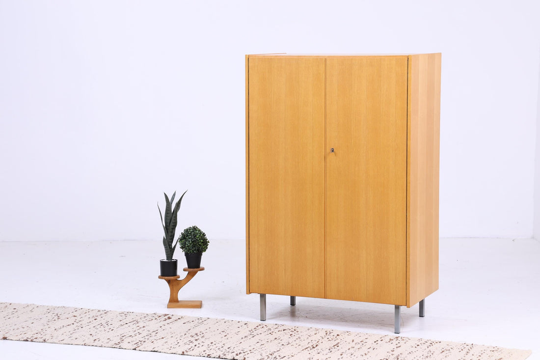 Vintage Kleiderschrank | Mid Century Wäscheschrank | 60er Jahre Schrank Pieletta | mit Kleiderstange