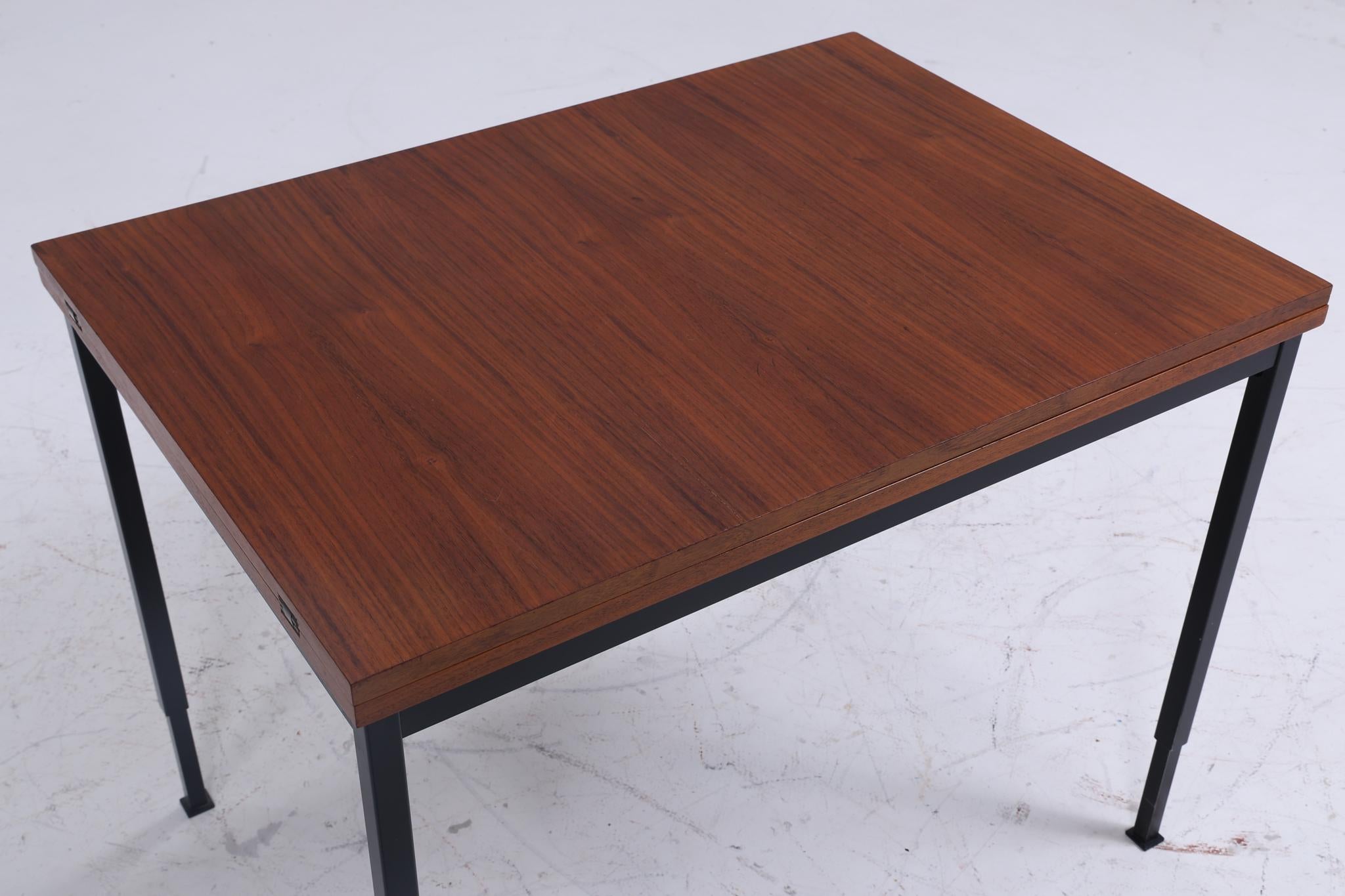 Wunderschöner Vintage Teak Kurbeltisch | Mid Century ausziehbarer Esstisch Couchtisch Tisch Retro Wohnzimmertisch Holz