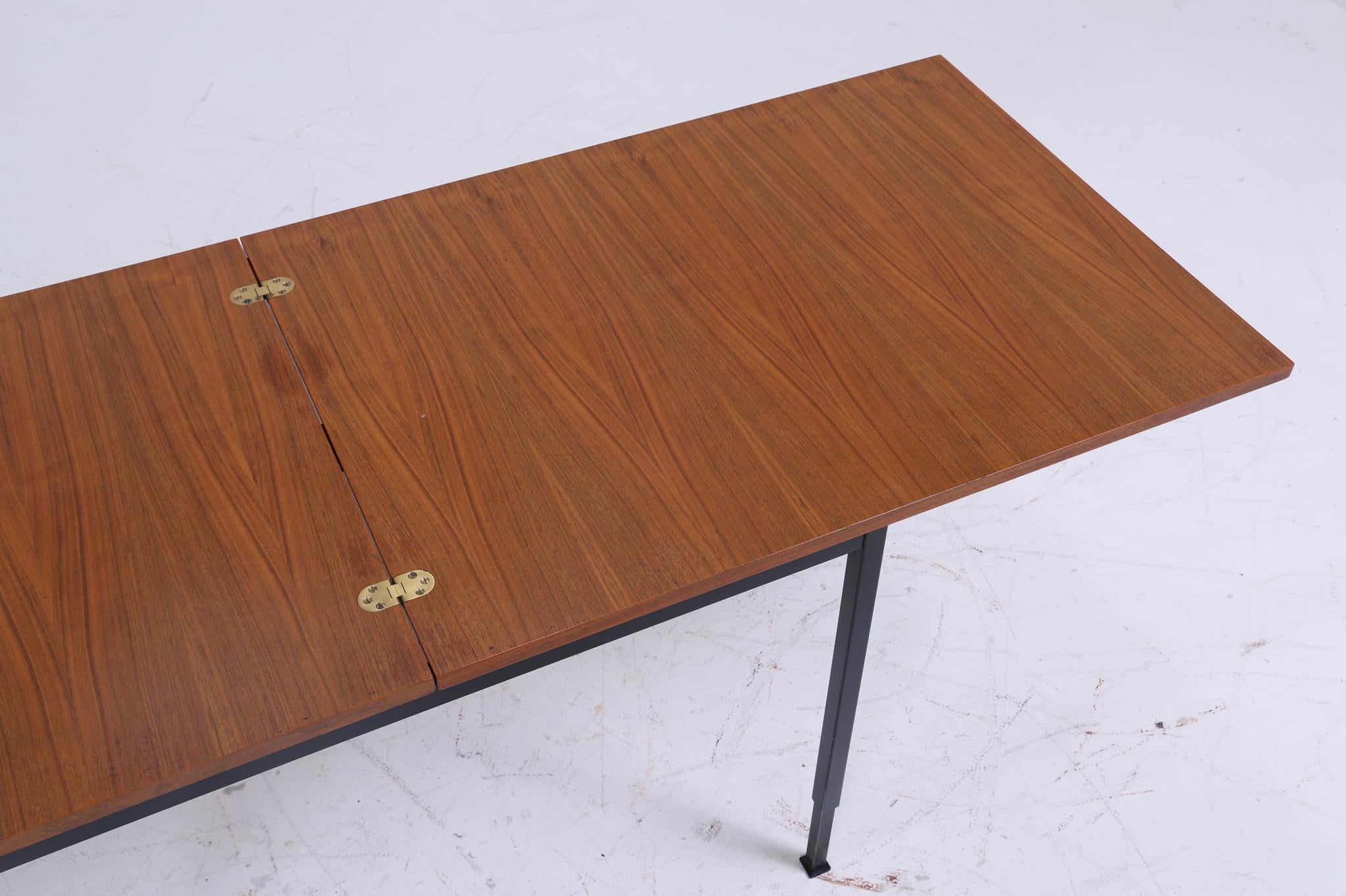 Wunderschöner Vintage Teak Kurbeltisch | Mid Century ausziehbarer Esstisch Couchtisch Tisch Retro Wohnzimmertisch Holz