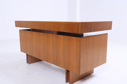 Vintage Schreibtisch 60er Jahre | Mid Century Arbeitstisch Bürotisch Schwebetisch Frei Tisch Retro Holz Design