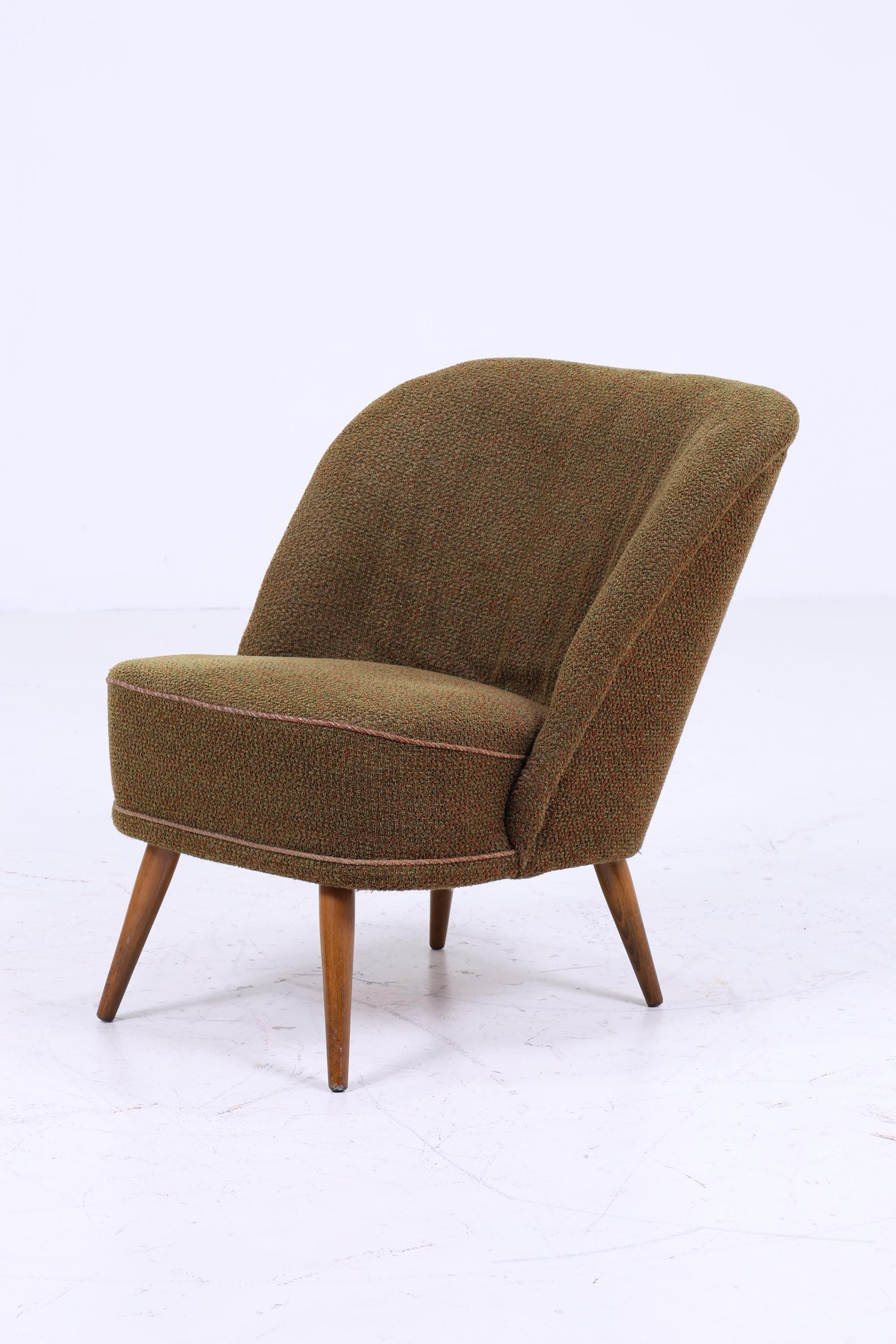 2 Vintage Cocktail Sessel 60er Jahre | Mid Century Lounge Chair Sessel Grün Retro 70er